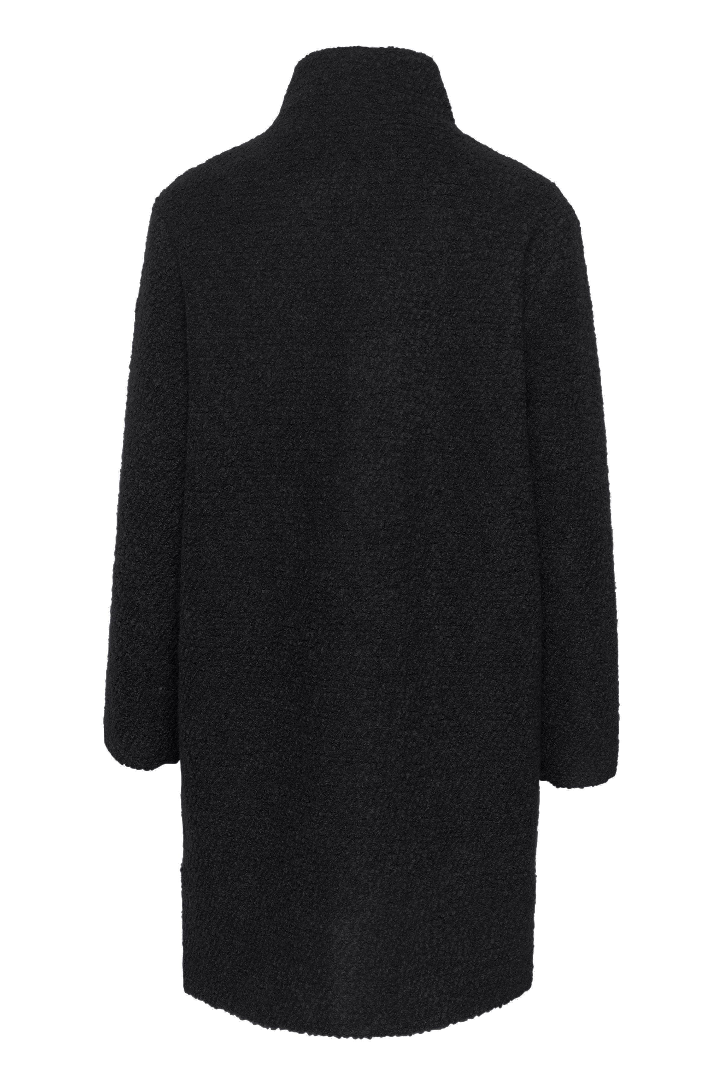 Saint Tropez Ferddy Wool Blend Coat - Black