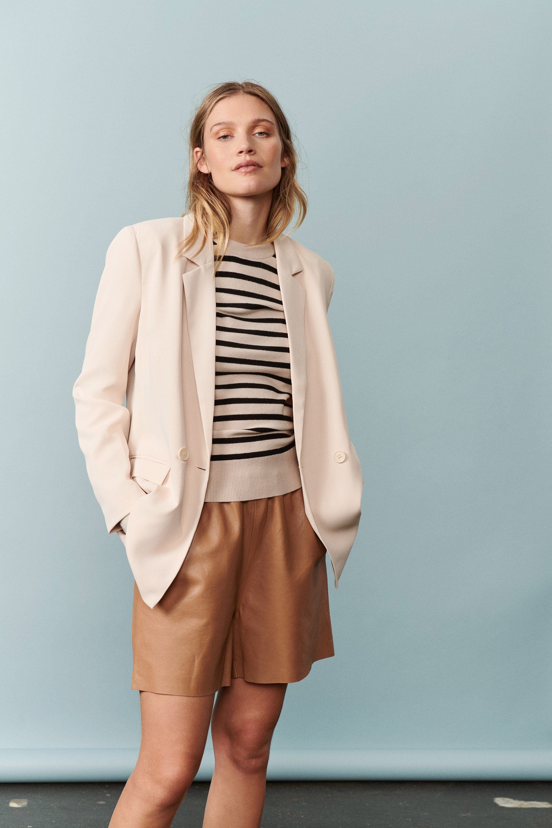 Saint Tropez Fikam Stripe Long Sleeve Jumper - Black