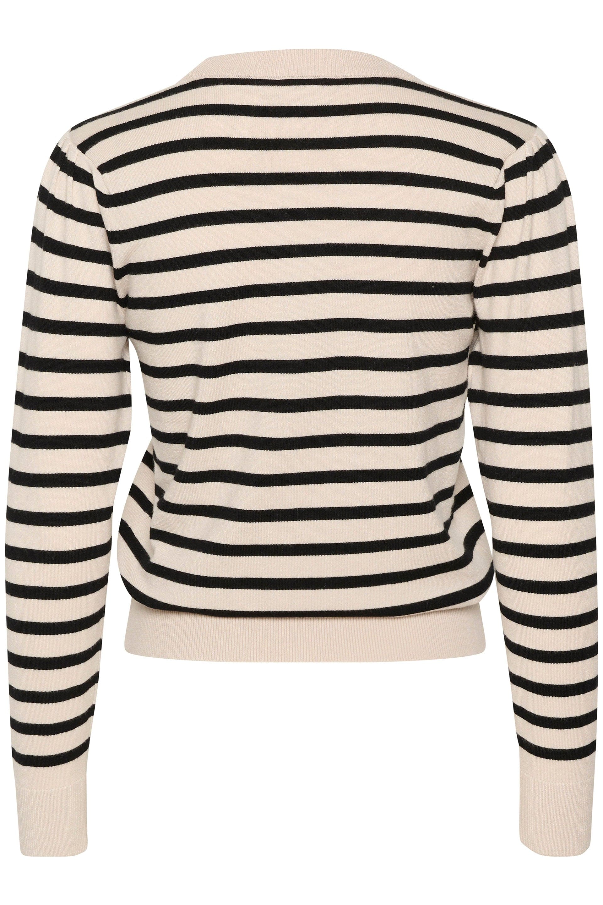Saint Tropez Fikam Stripe Long Sleeve Jumper - Black