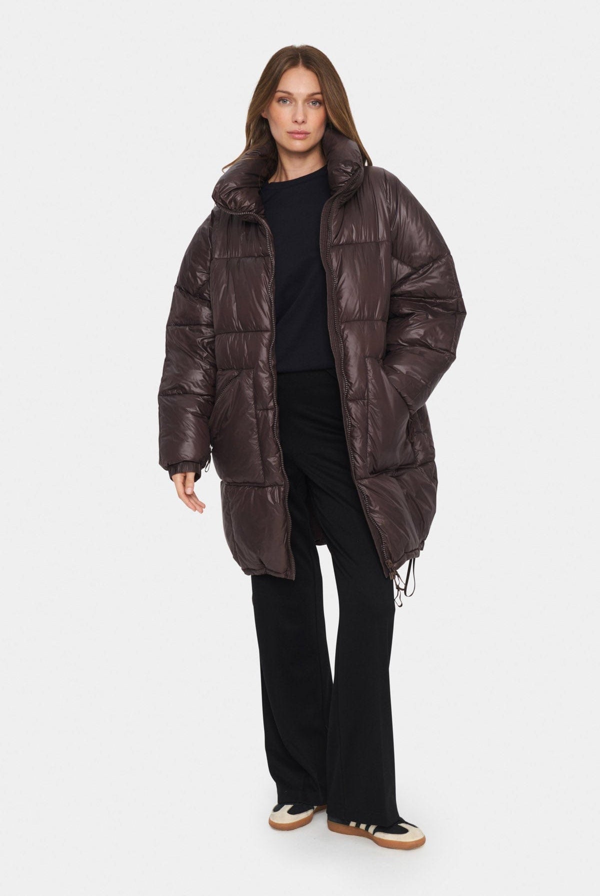 Saint Tropez Florine Puffer Coat - Dark Oak