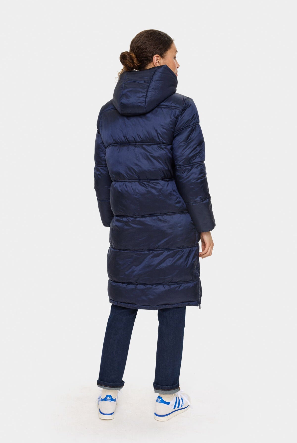 Saint Tropez Frances Longline Puffer Coat - Night Sky