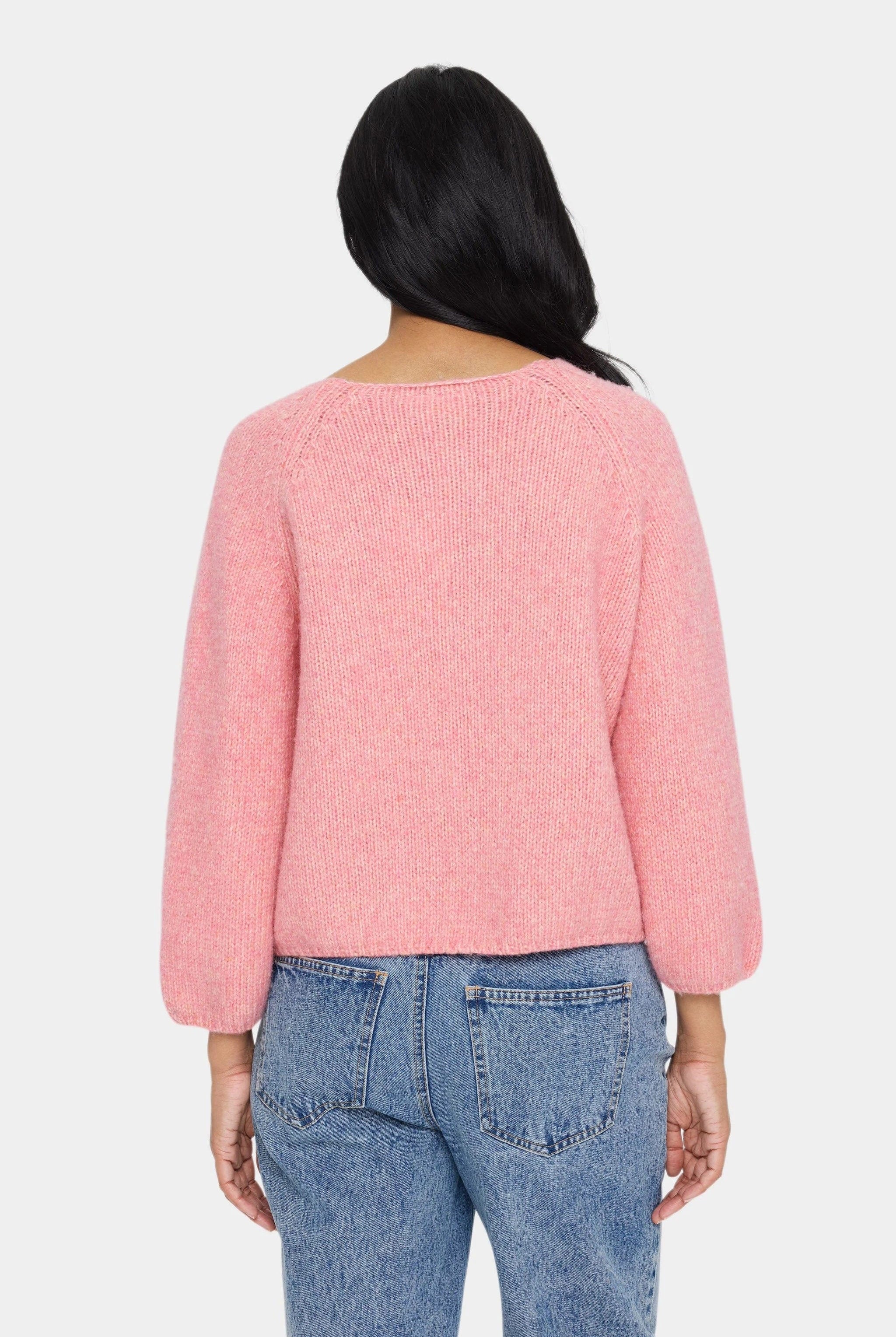 Saint Tropez Gaine Wool Jumper - Chateau Rose Melange