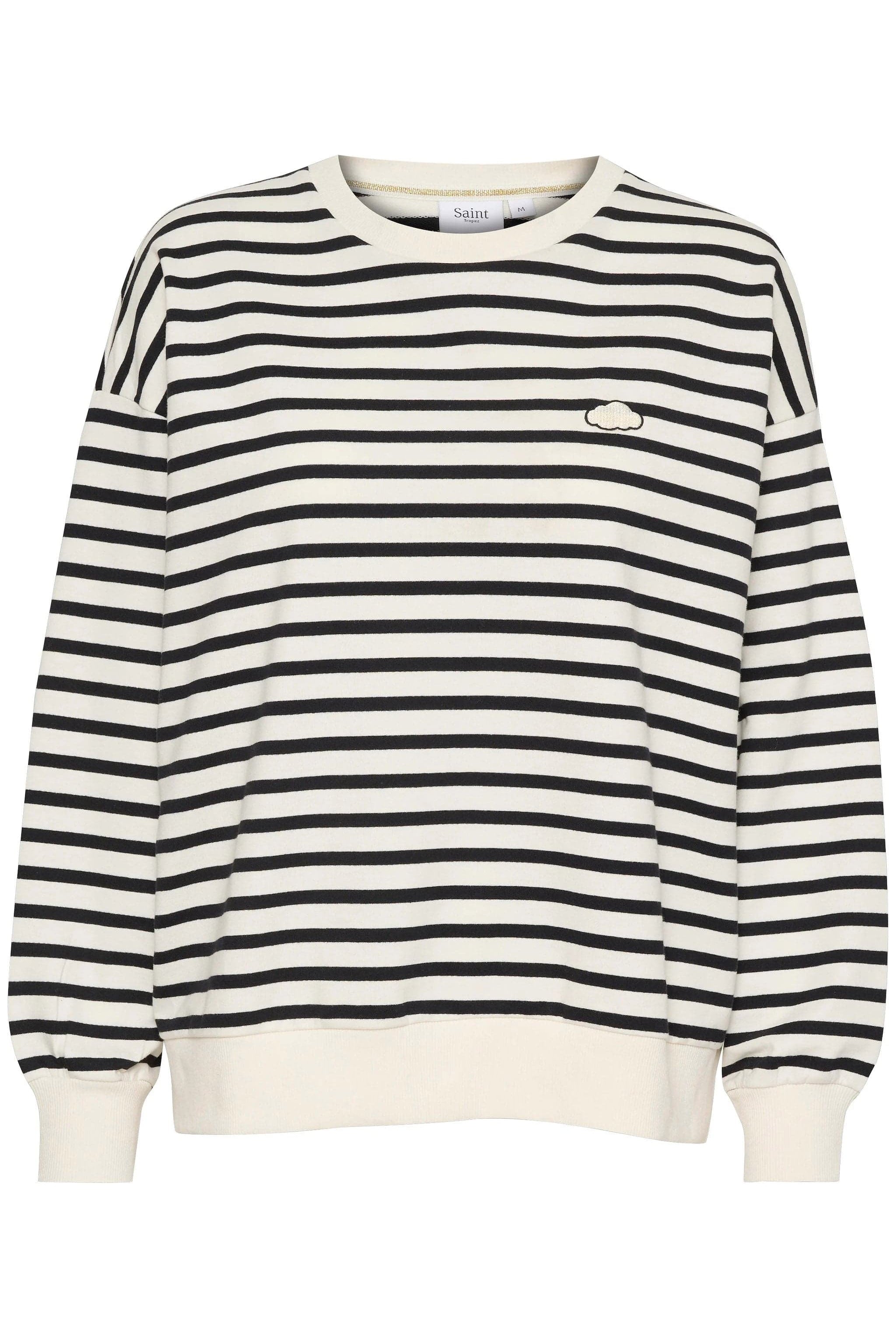 Saint Tropez Gila Stripe Sweatshirt - Ice