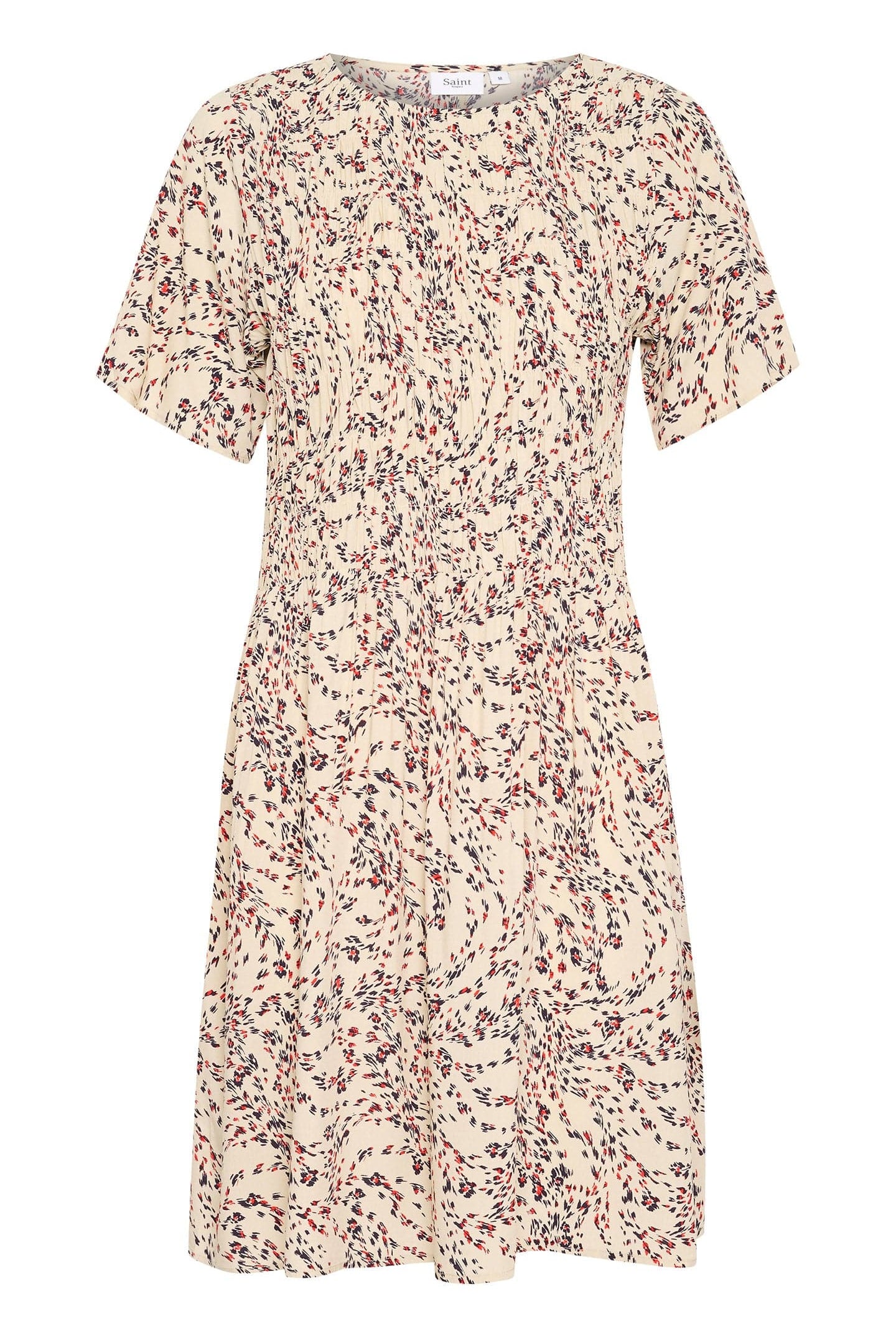 Saint Tropez Gisla Mini Dress - Fog Windswept Leaves
