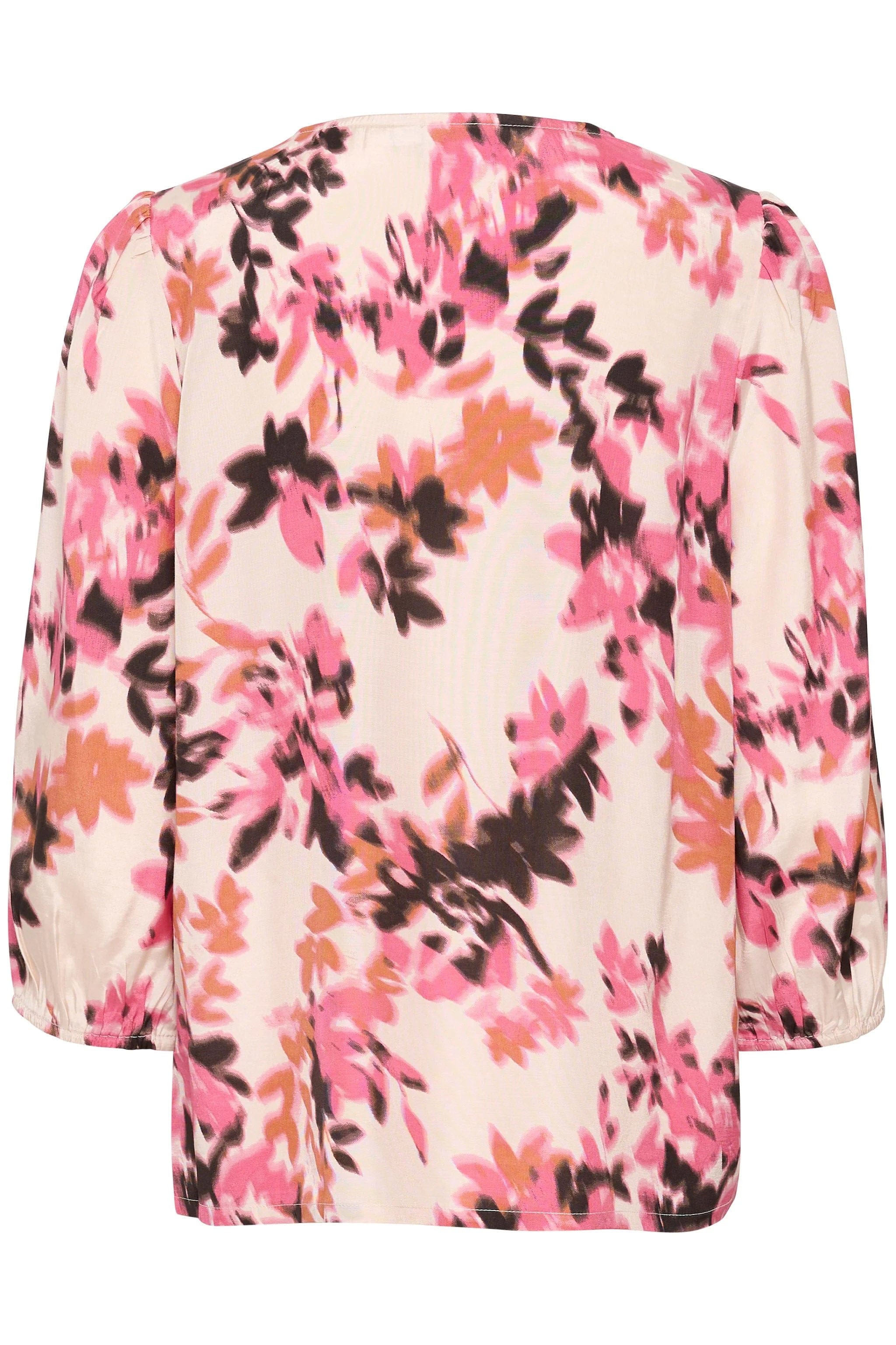 Saint Tropez Gracy Printed Blouse - Gray Chateau Blooms