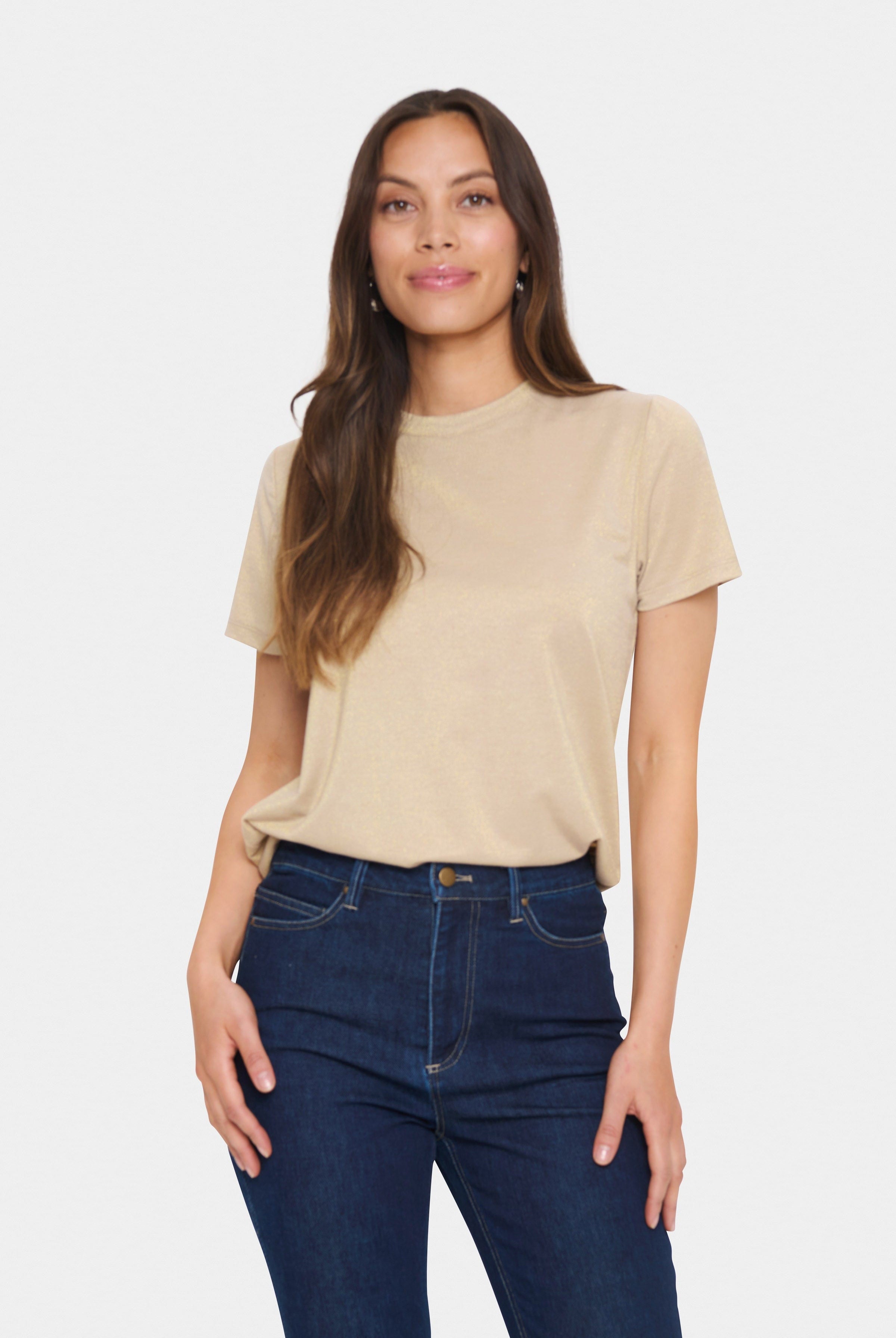 Saint Tropez Haga Lurex T-Shirt - Kelp