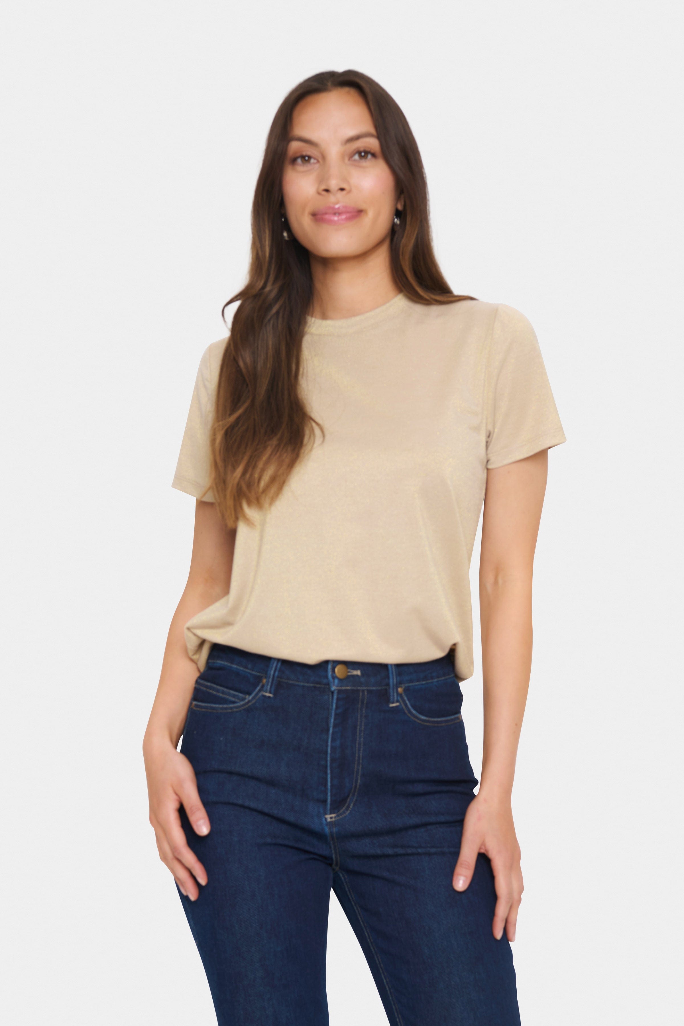 Saint Tropez Haga Lurex T-Shirt - Kelp