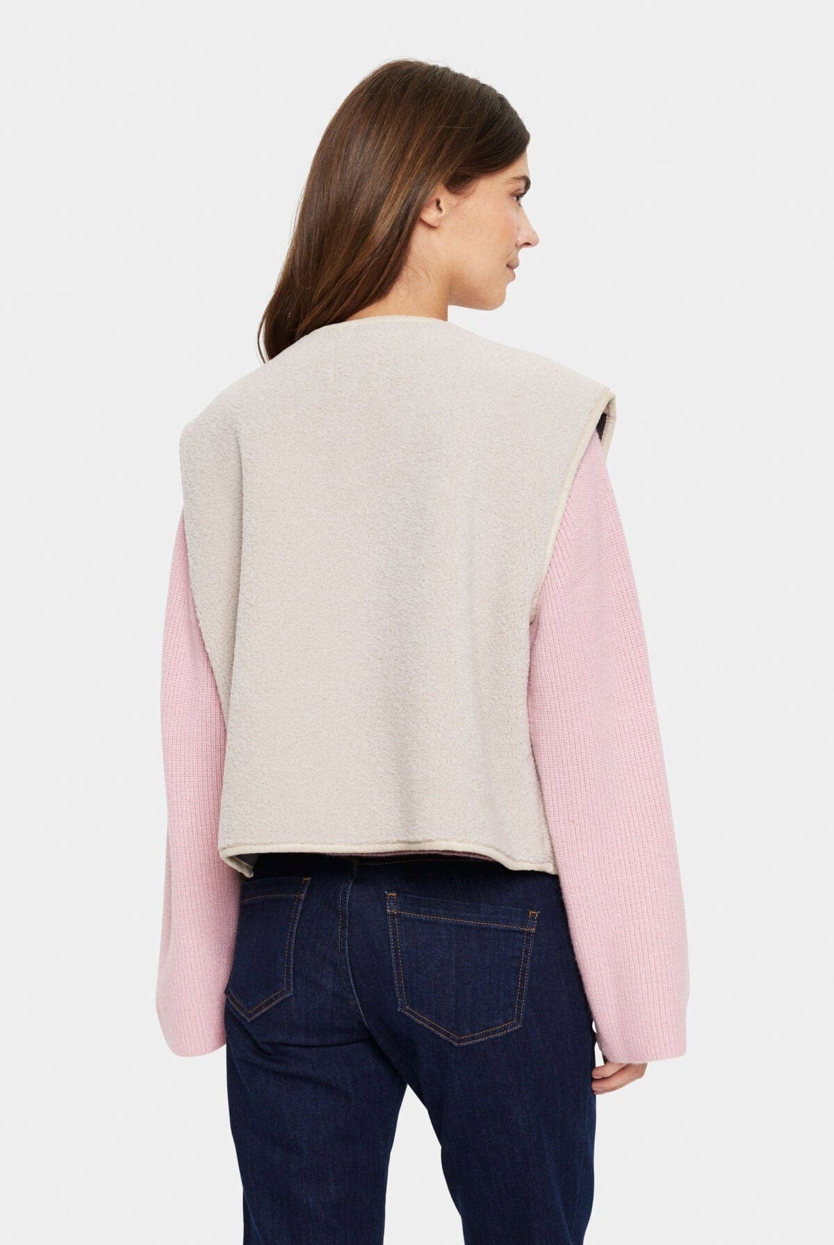 Saint Tropez Icaria Teddy Gilet - Creme