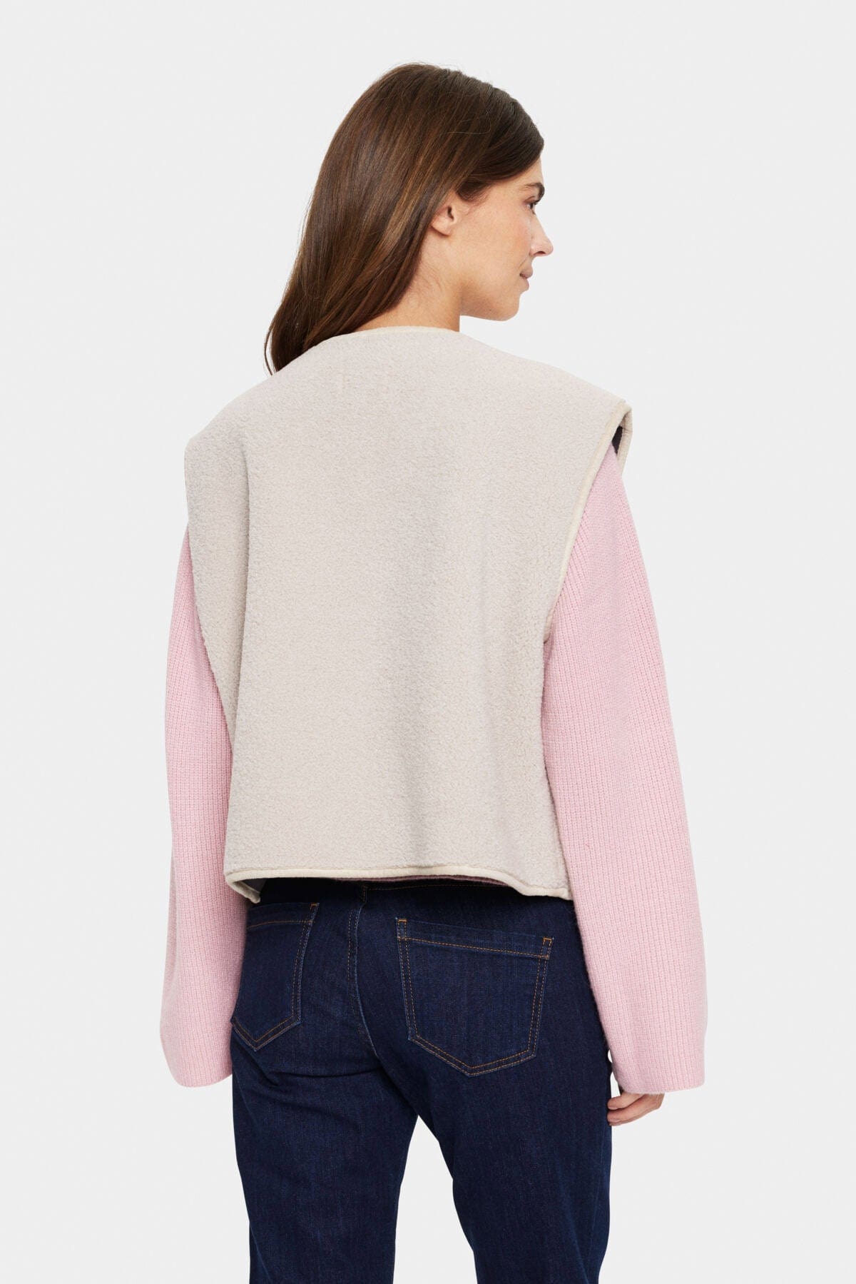 Saint Tropez Icaria Teddy Gilet - Creme