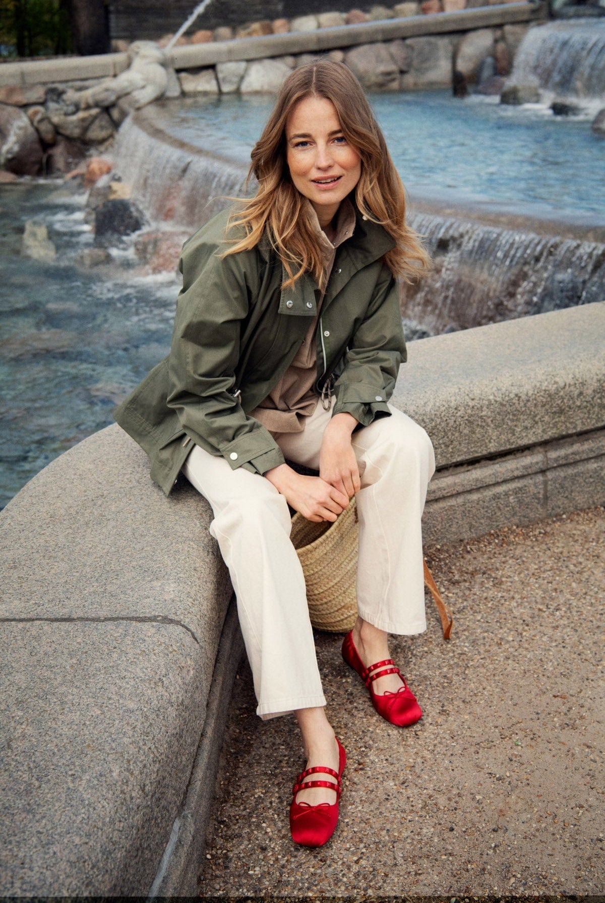 Saint Tropez Idris Cotton Blend Utility Jacket - Musk