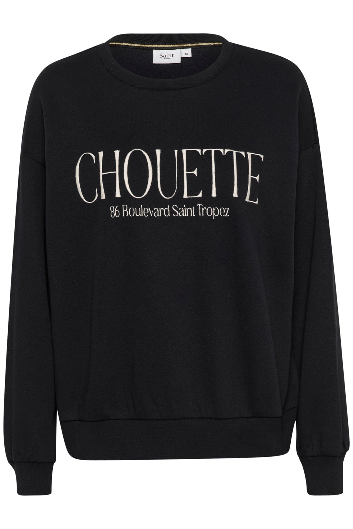 Saint Tropez Inez Slogan Sweatshirt - Black