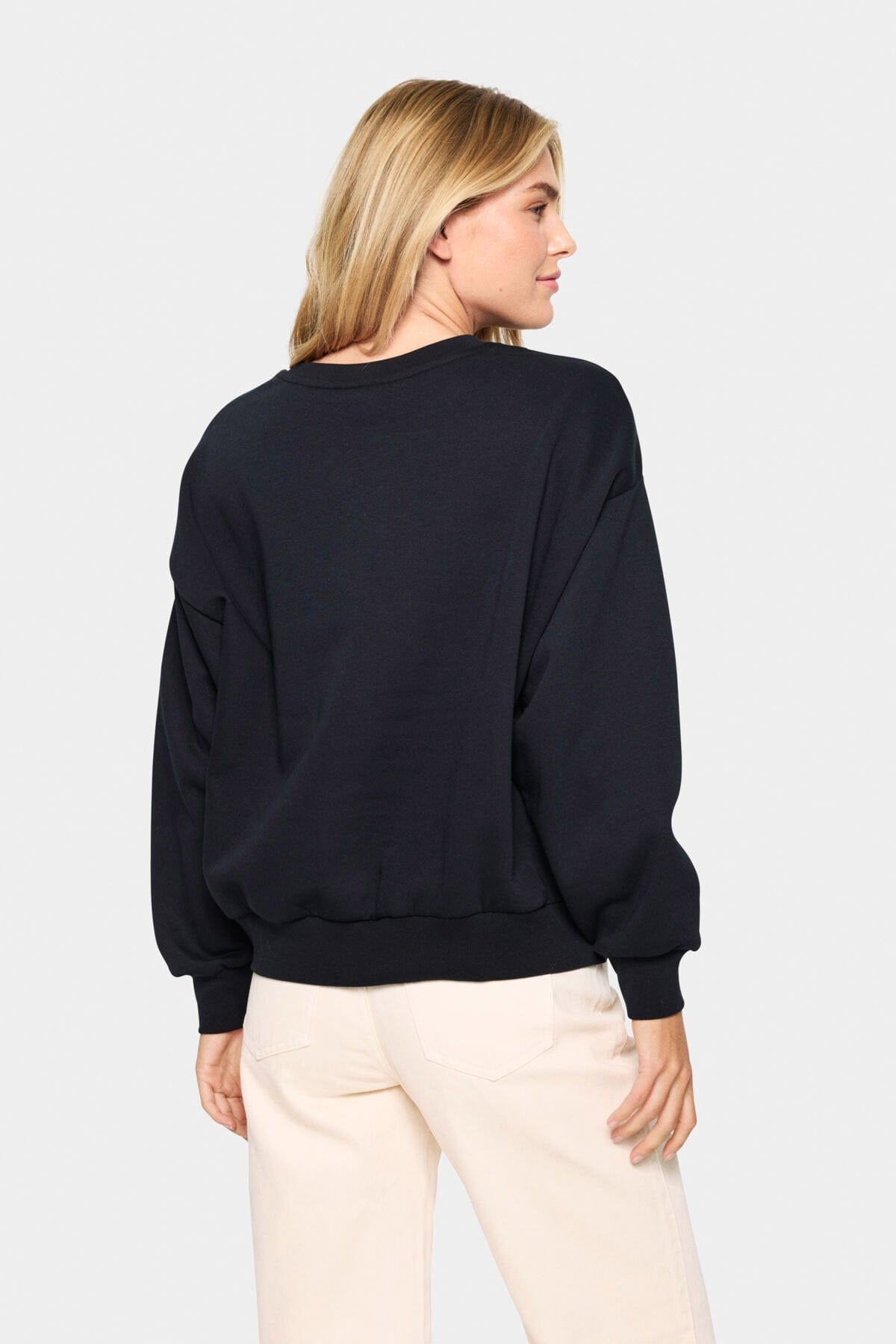 Saint Tropez Inez Slogan Sweatshirt - Black