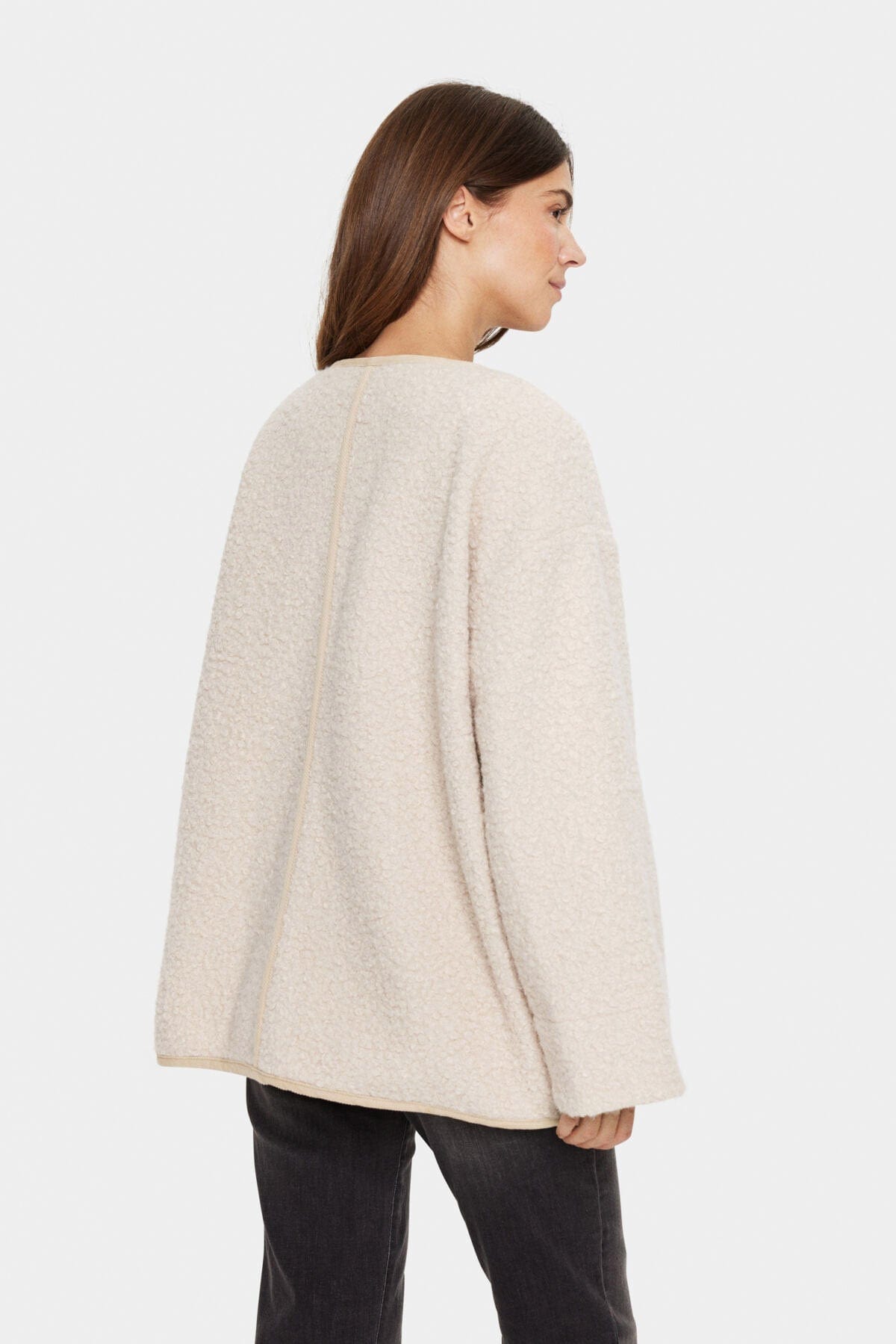 Saint Tropez Inley Boucle Style Jacket - Feather Gray