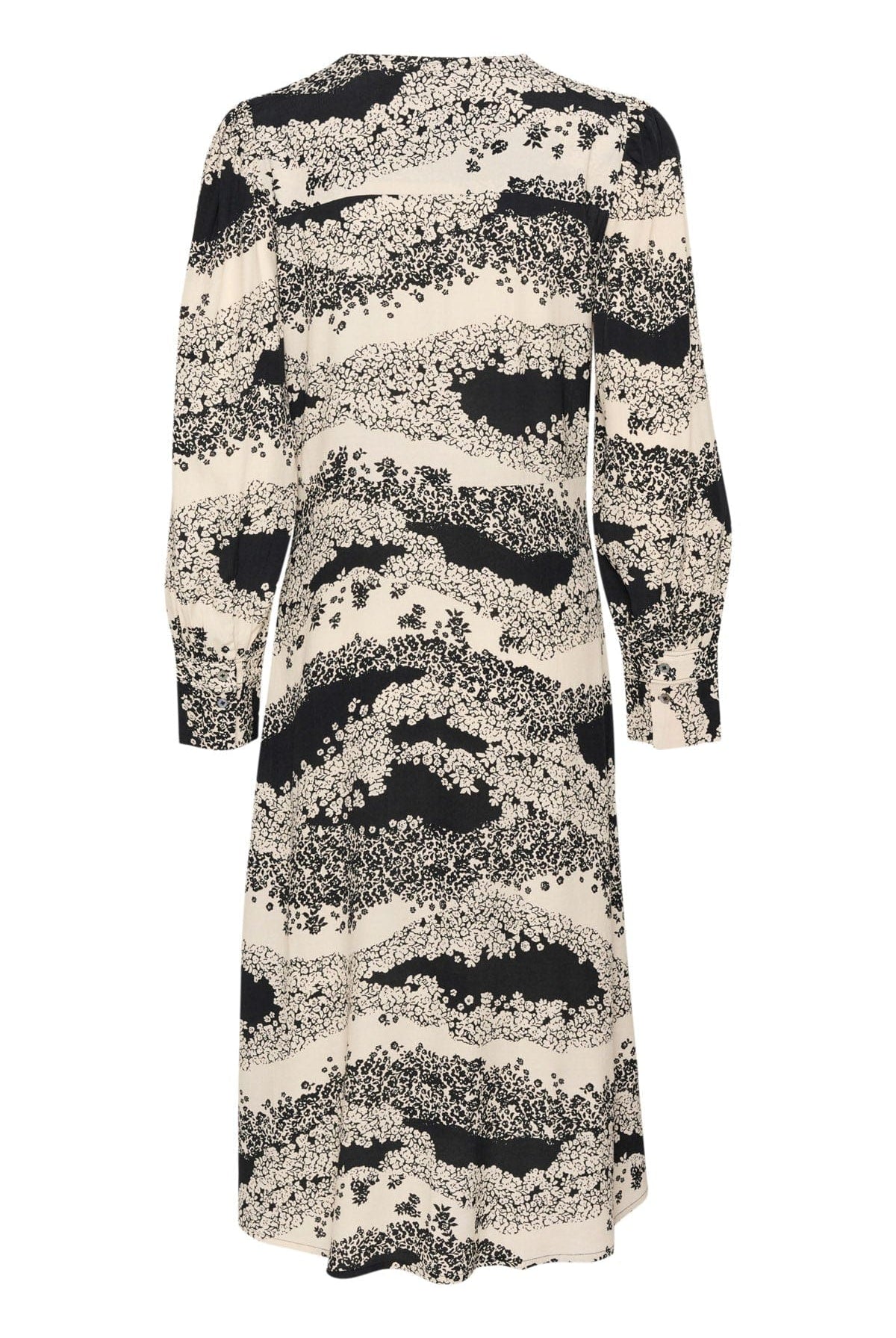 Saint Tropez Iselin Printed Dress - Black Wavy Flowers