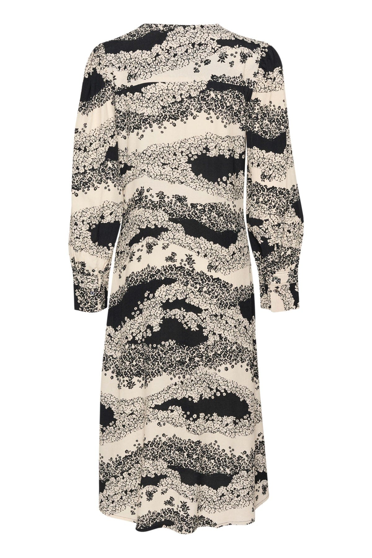 Saint Tropez Iselin Printed Dress - Black Wavy Flowers