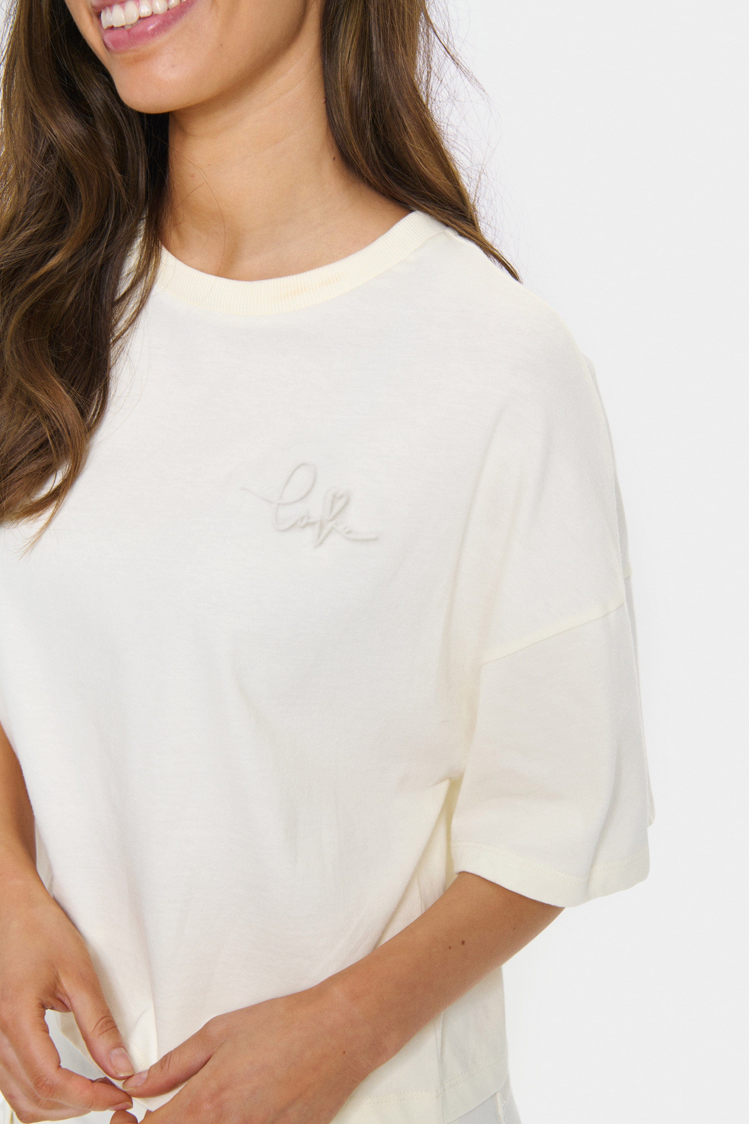 Saint Tropez Jalinu 'Love' Slogan T-Shirt - Ice