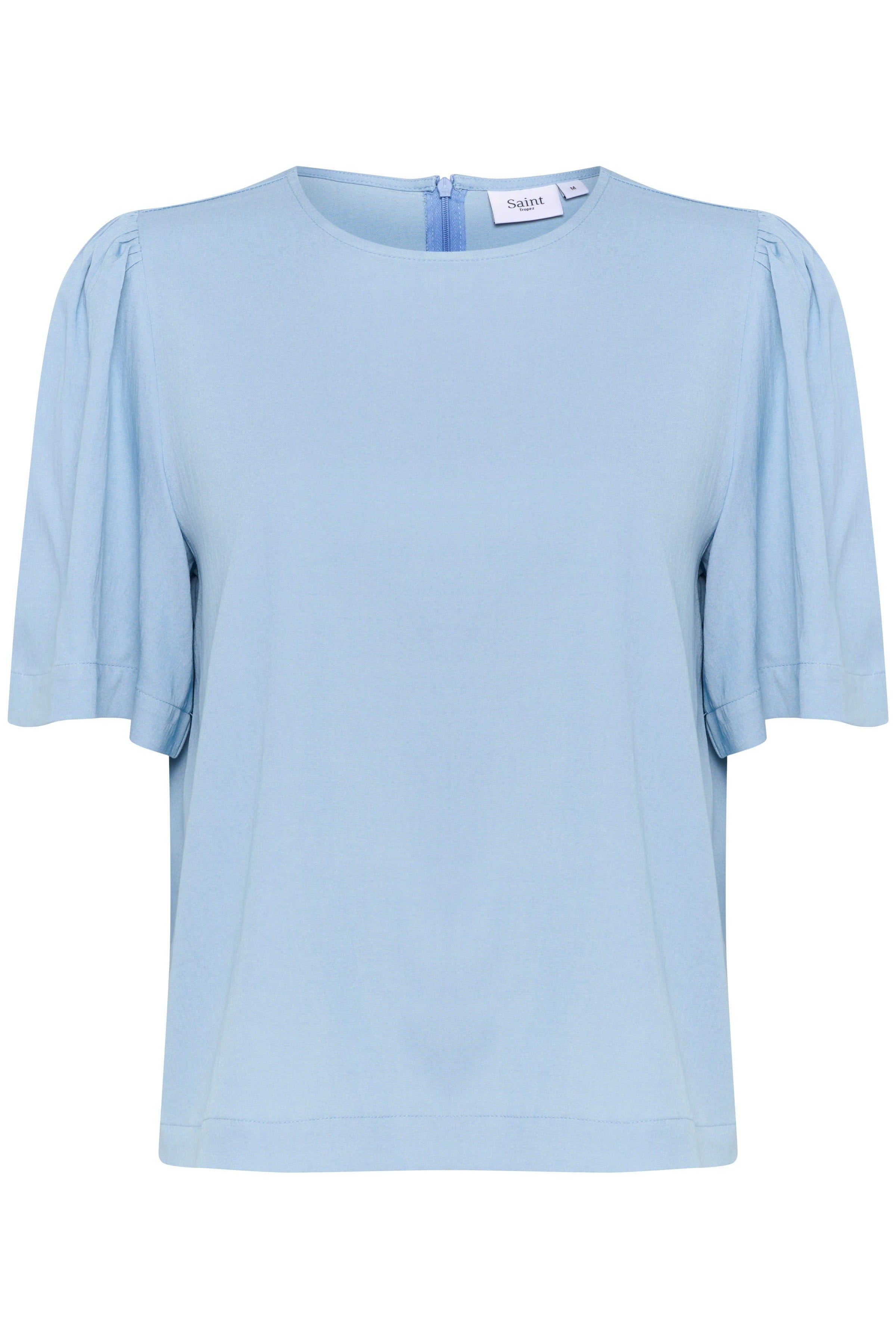 Saint Tropez Jarlien Flutter Sleeve Top - Airy Blue