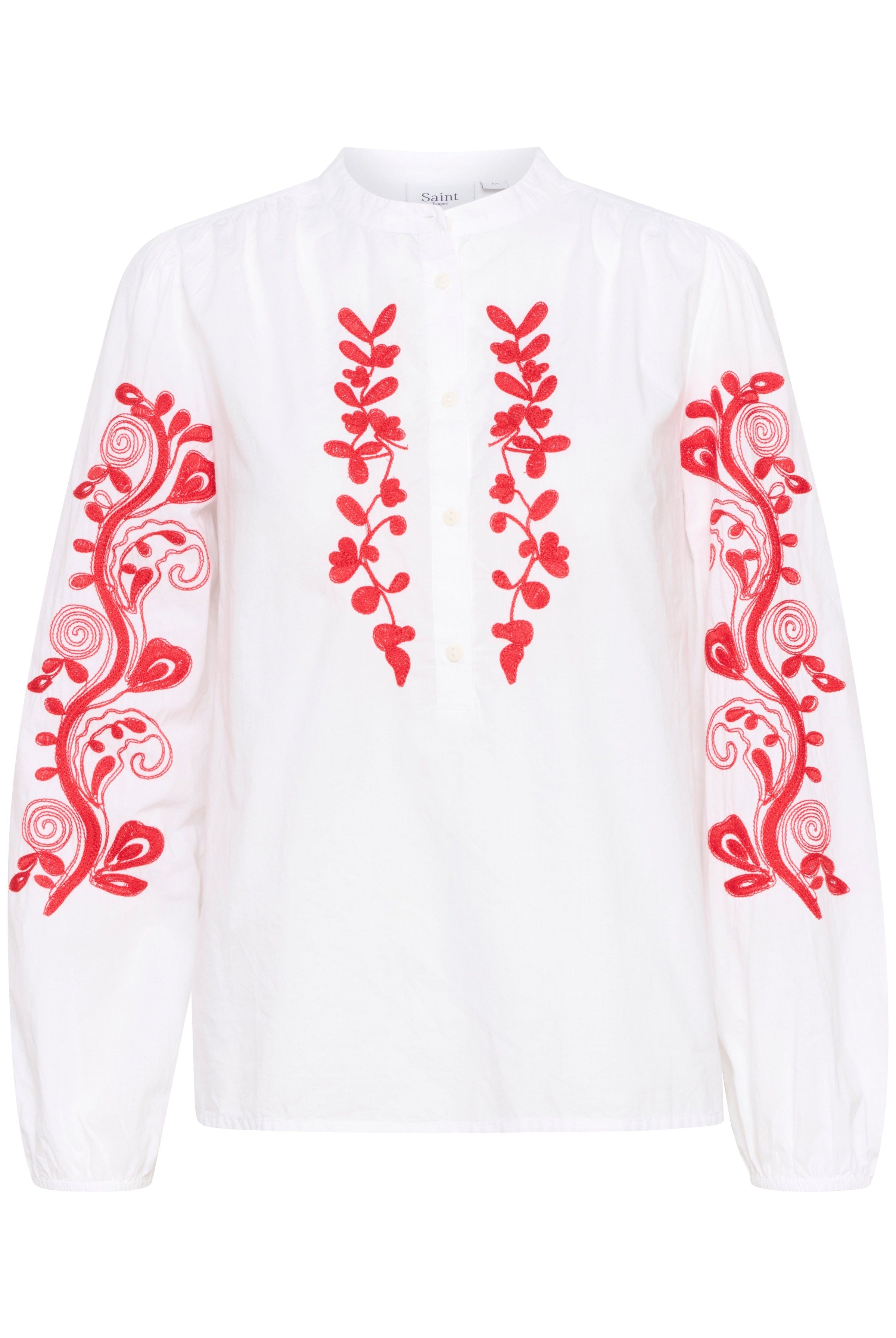 Saint Tropez Jesabel Embroidered Detail Shirt - Bright White