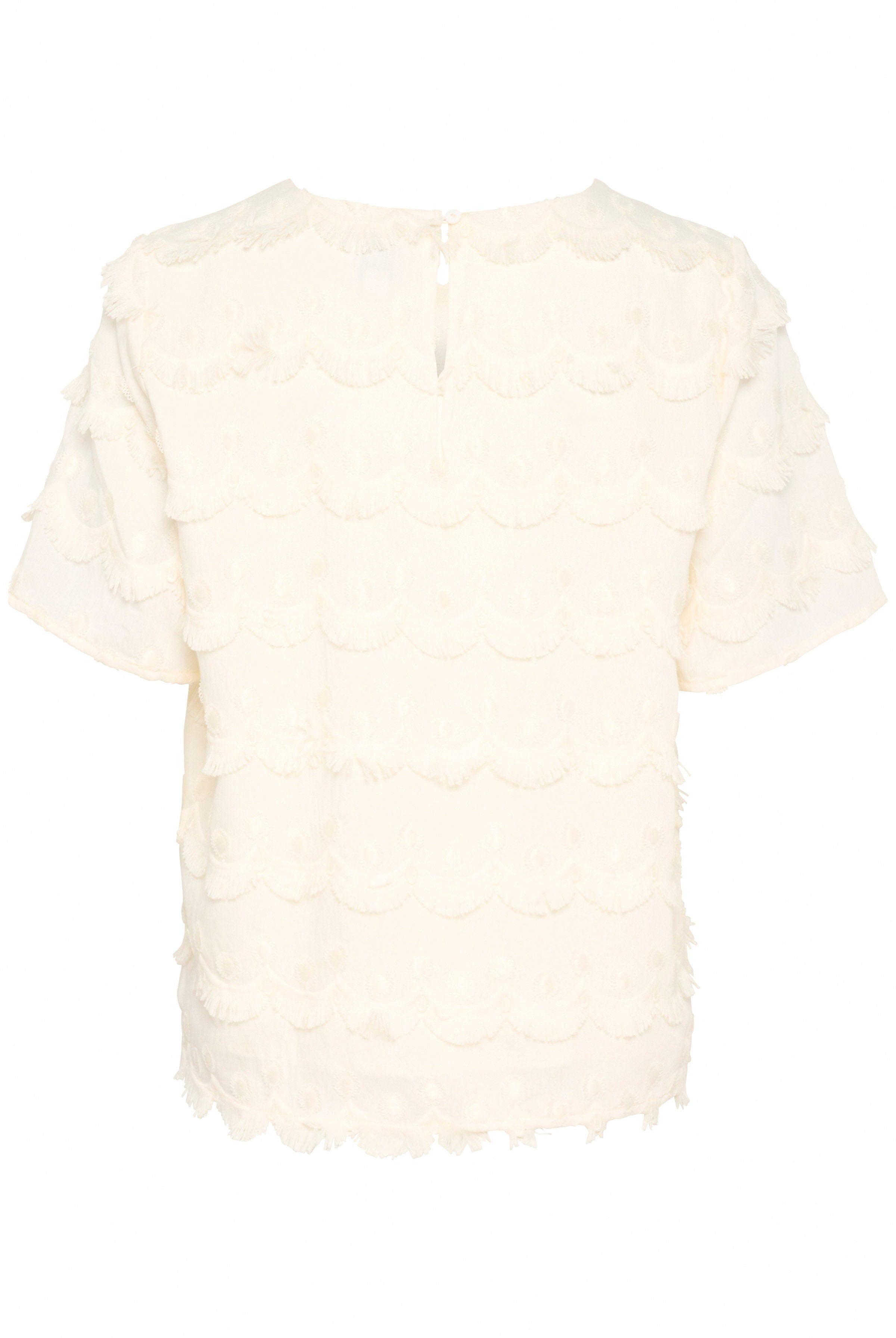 Saint Tropez Johanette Fringe Embellished Blouse - Ice