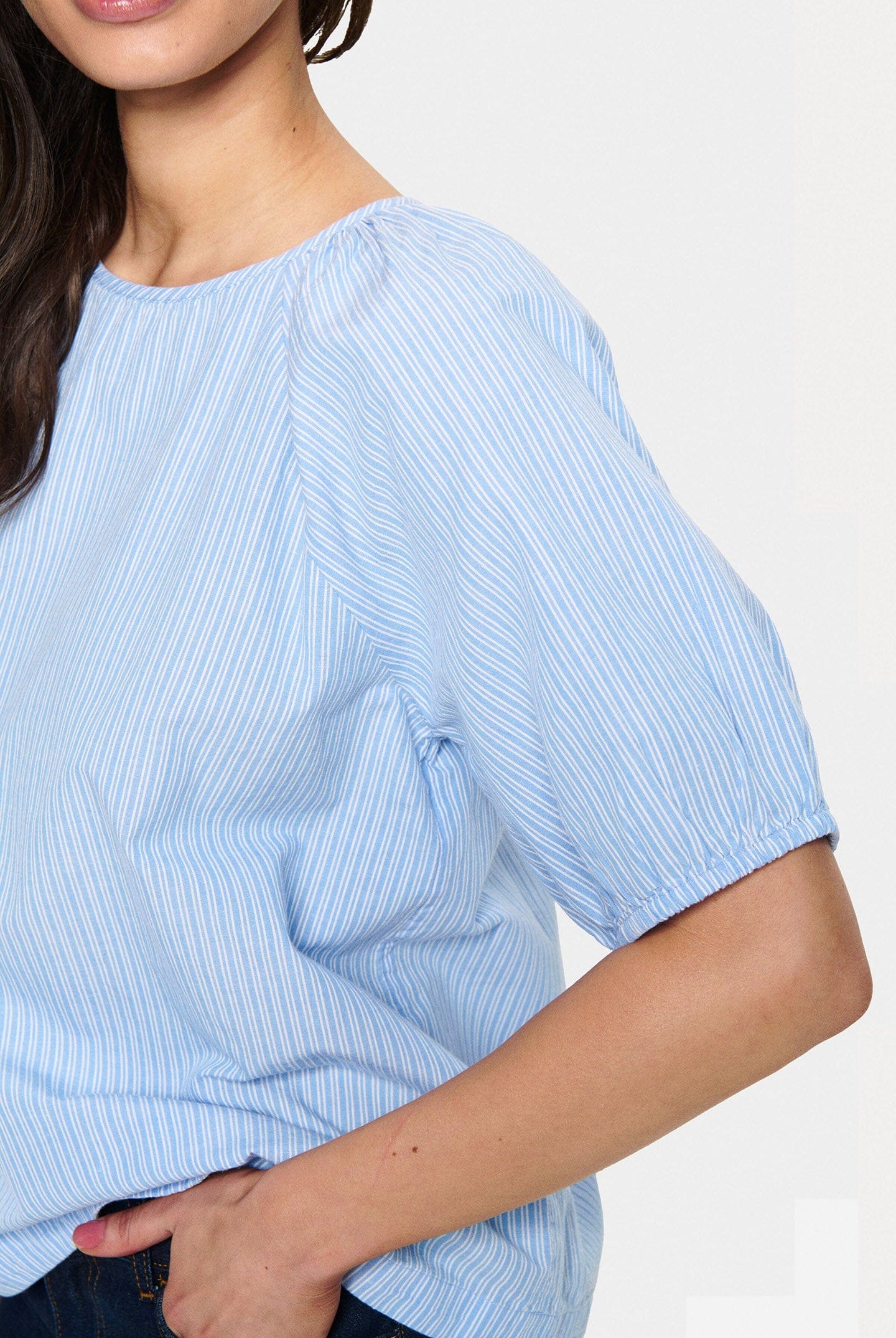 Saint Tropez Josefia Top - Airy Blue Ice Stripe