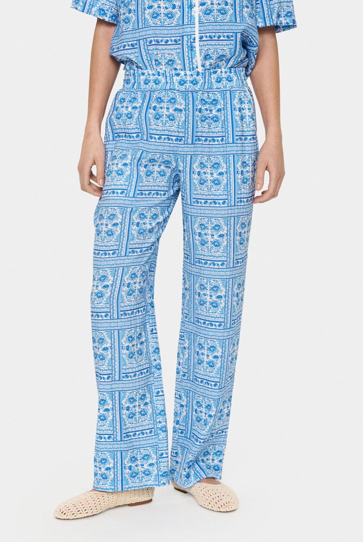 Saint Tropez Kaisa Pants - Campanula Paisley Squares
