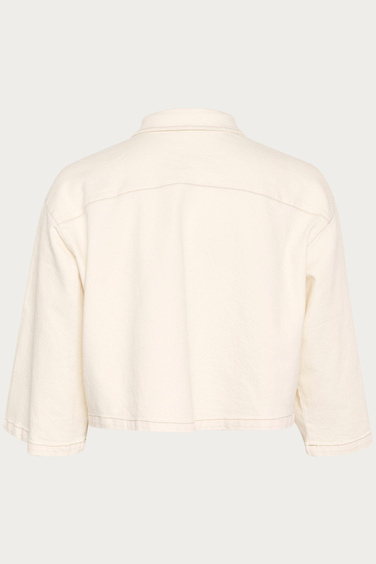 Saint Tropez Kayo Cotton Denim Shirt - Winter White