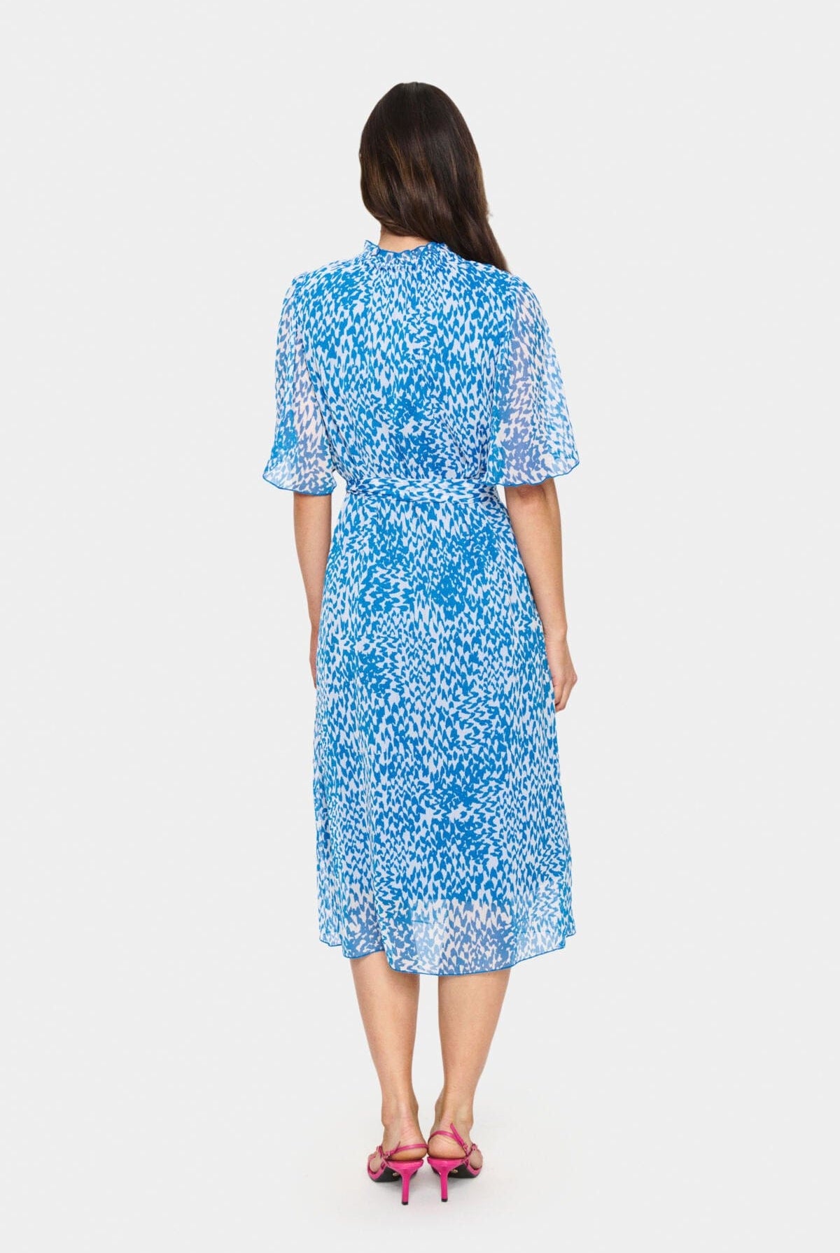 Saint Tropez Kesia Printed Dress - Campanula Soft Zigzag