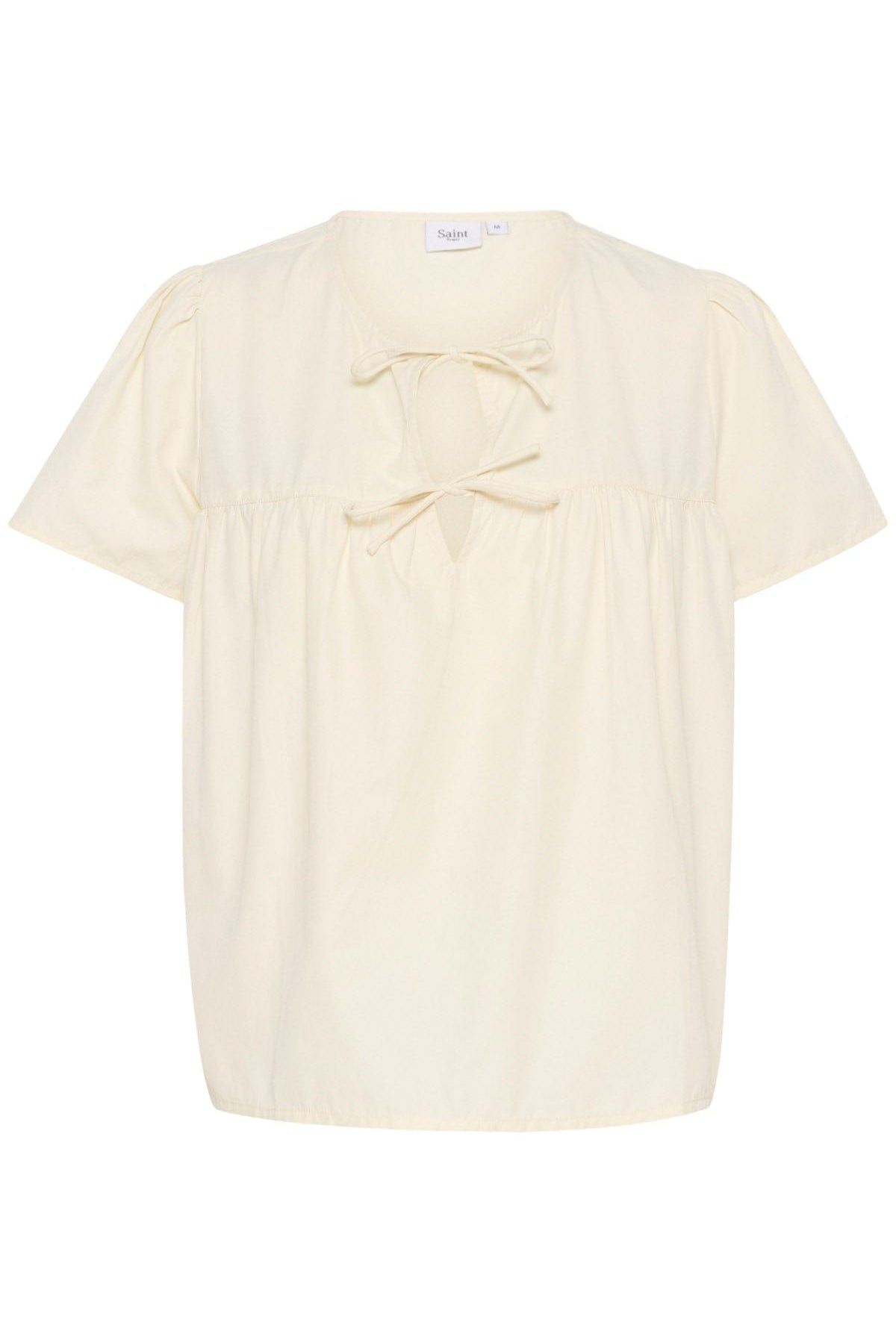 Saint Tropez Kitty Tie Detail Blouse - Winter White