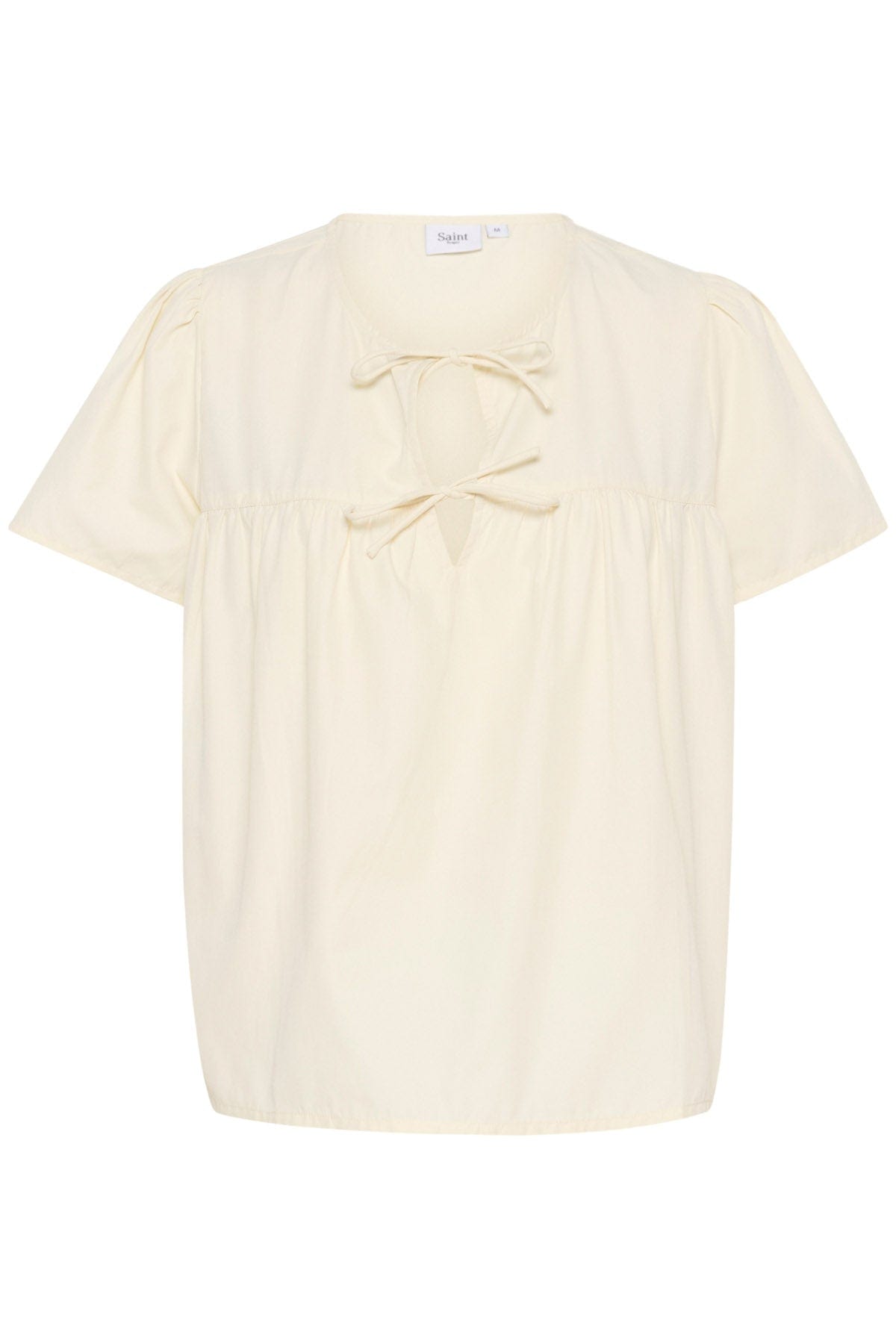 Saint Tropez Kitty Tie Detail Blouse - Winter White