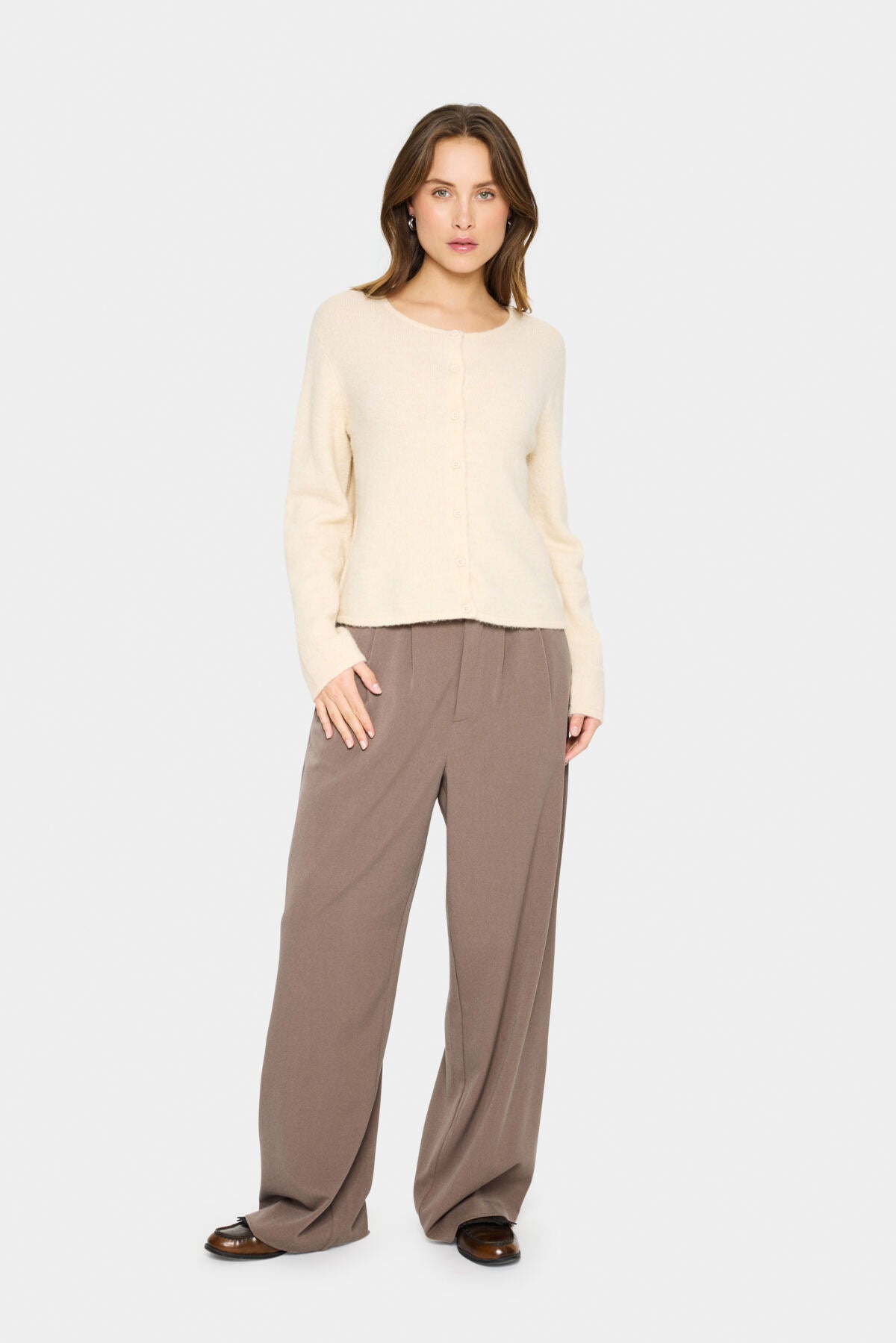 Saint Tropez Larna Cardigan - Fog