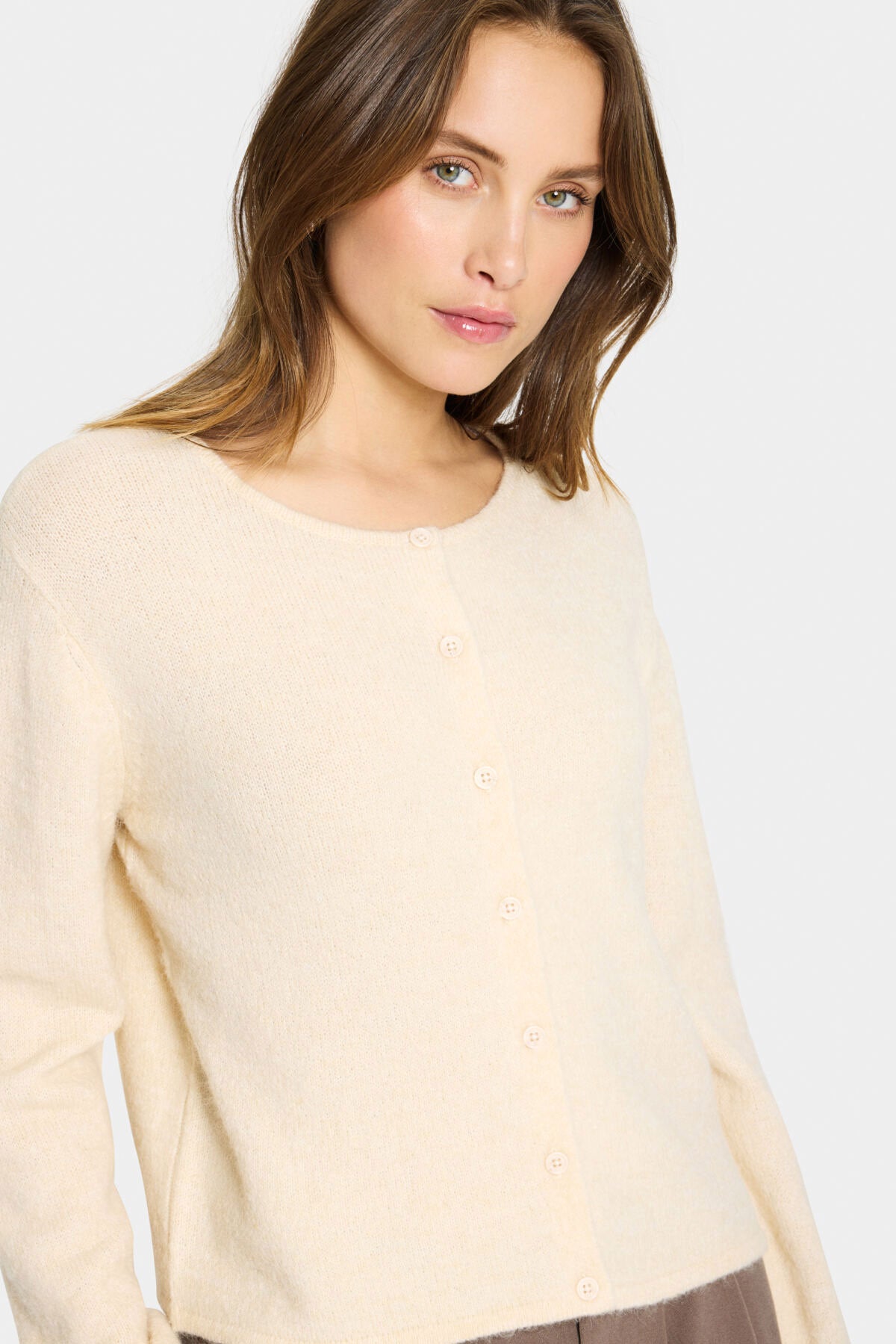 Saint Tropez Larna Cardigan - Fog