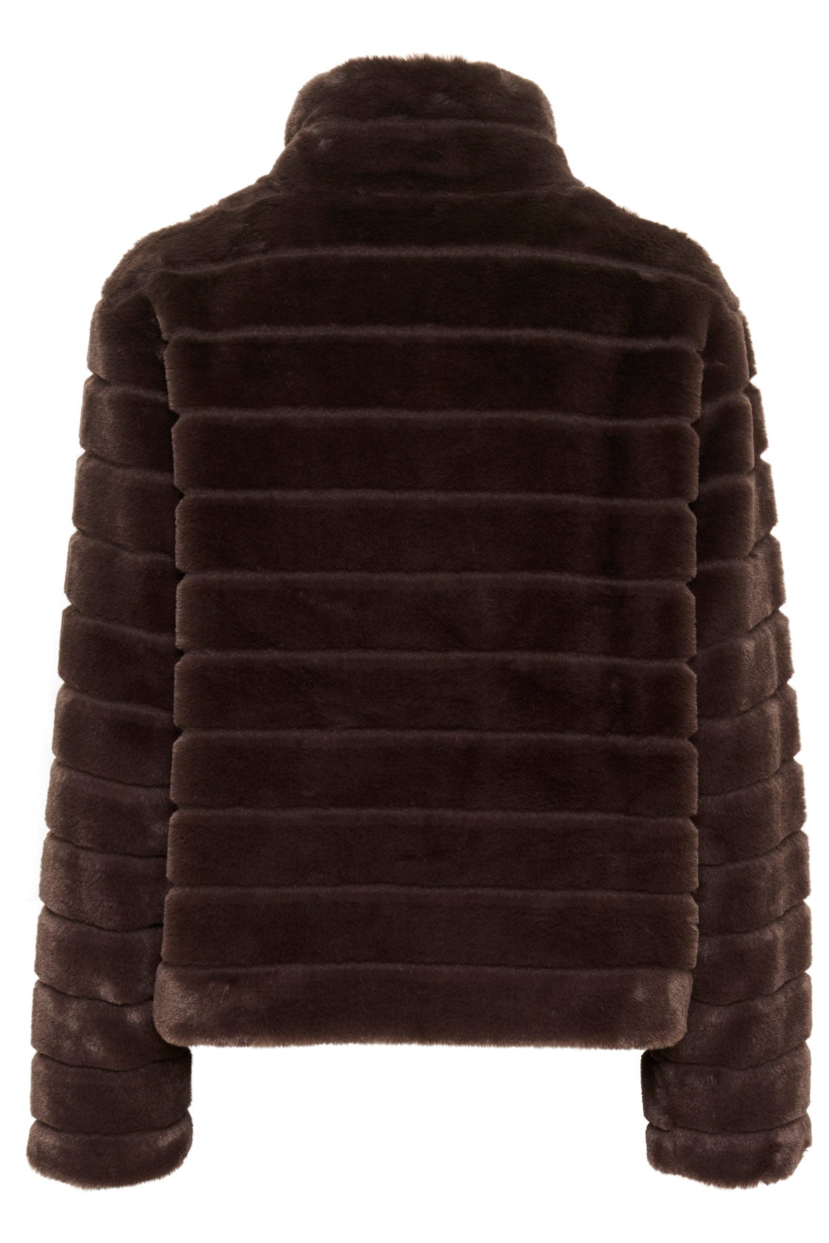 Saint Tropez Leonie Faux Fur Jacket - Chocolate Brown