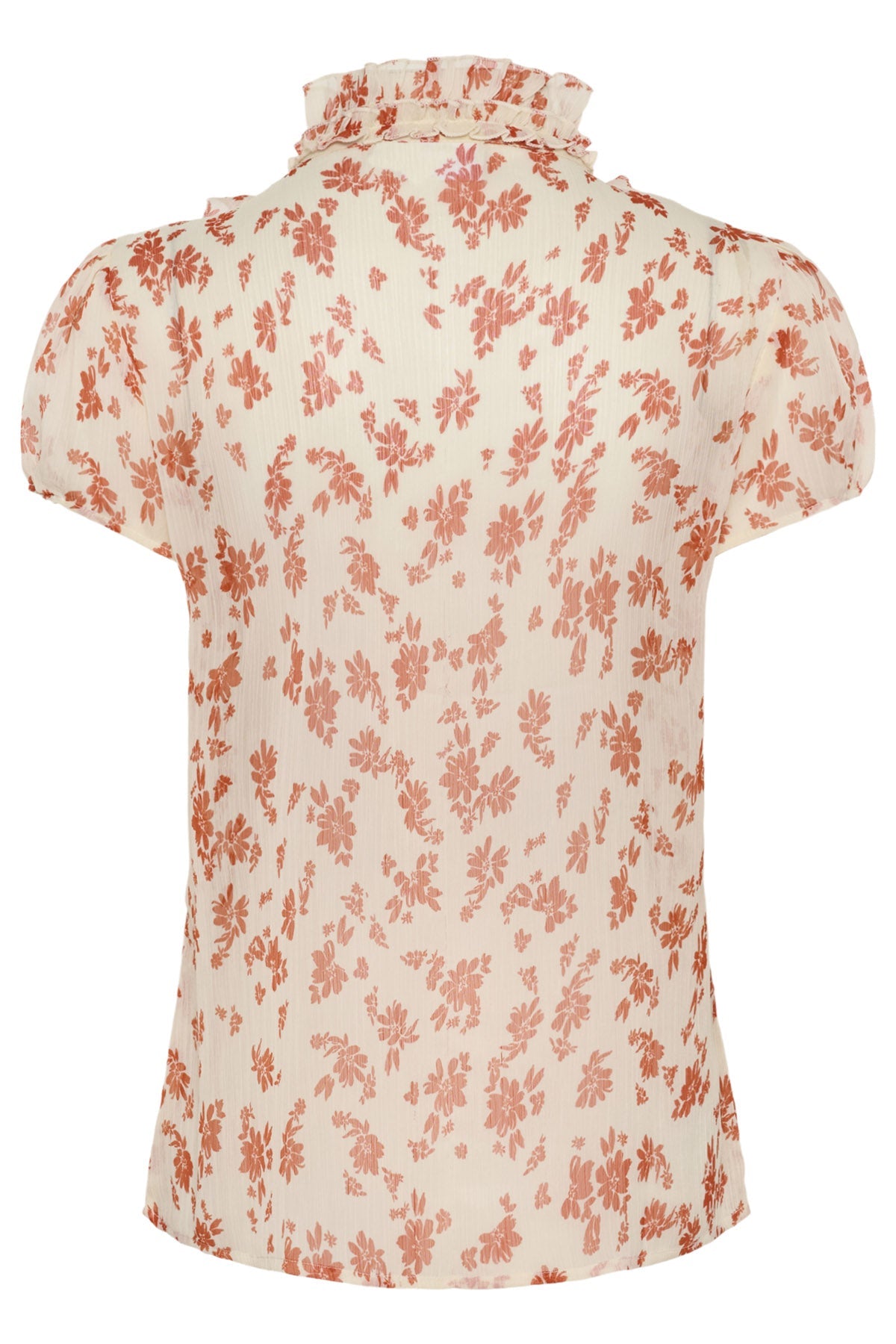 Saint Tropez Lilja Ruffle Blouse- Seedpearl Valiant Daisy