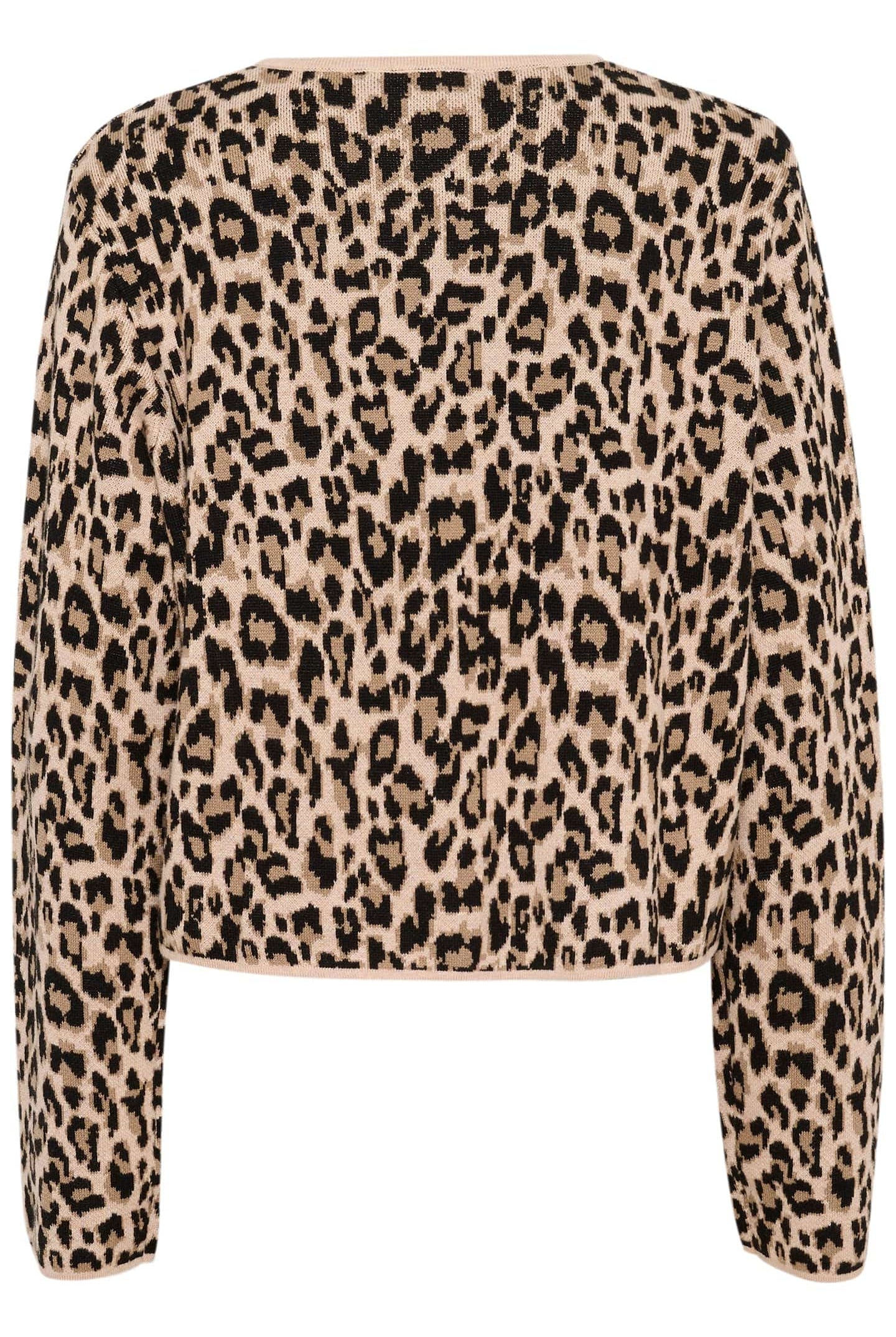 Saint Tropez Lydia Cardigan - Black Leopard Jacquard