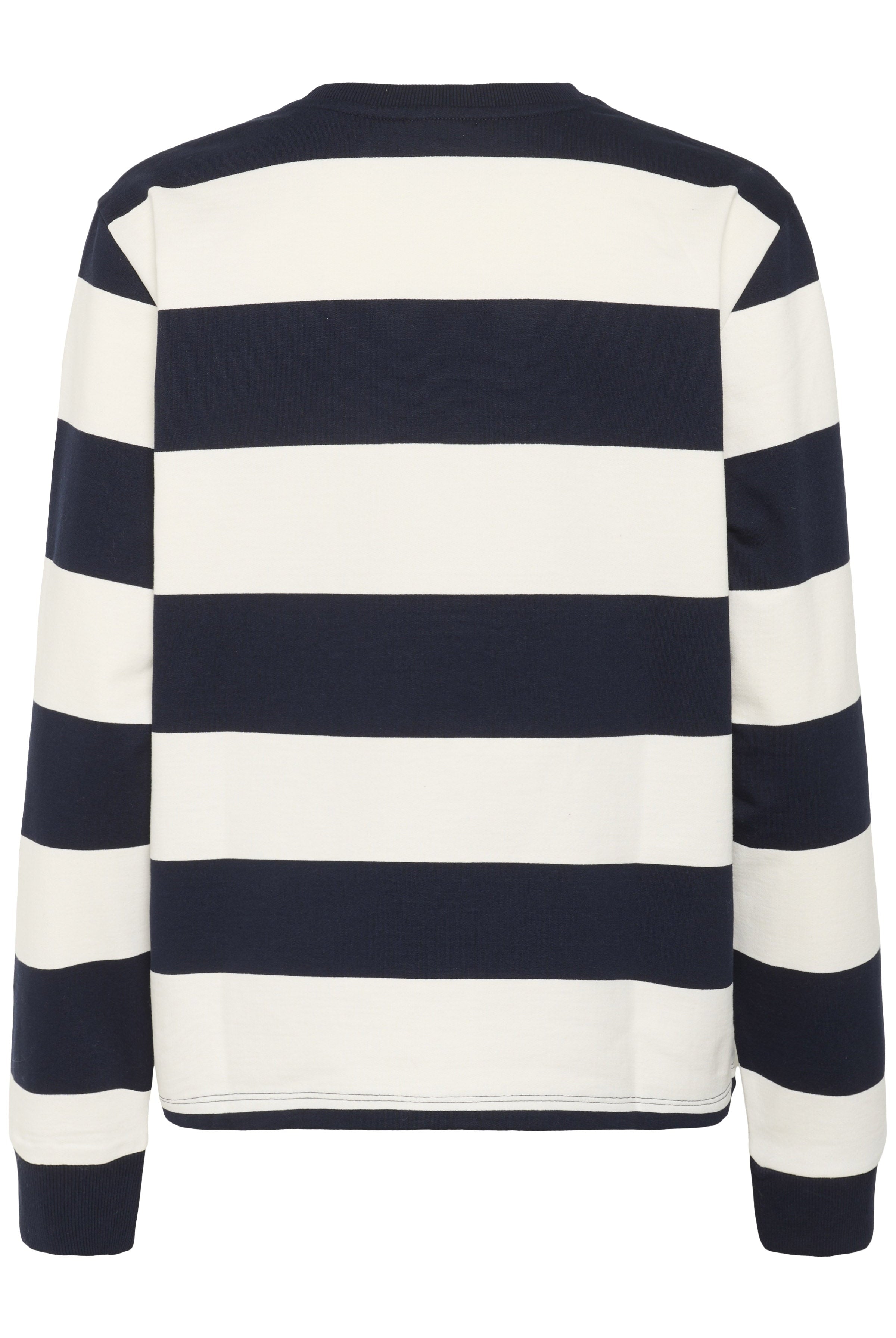 Saint Tropez Majsa Stripe Sweatshirt - Nightsky Ice Block Stripe