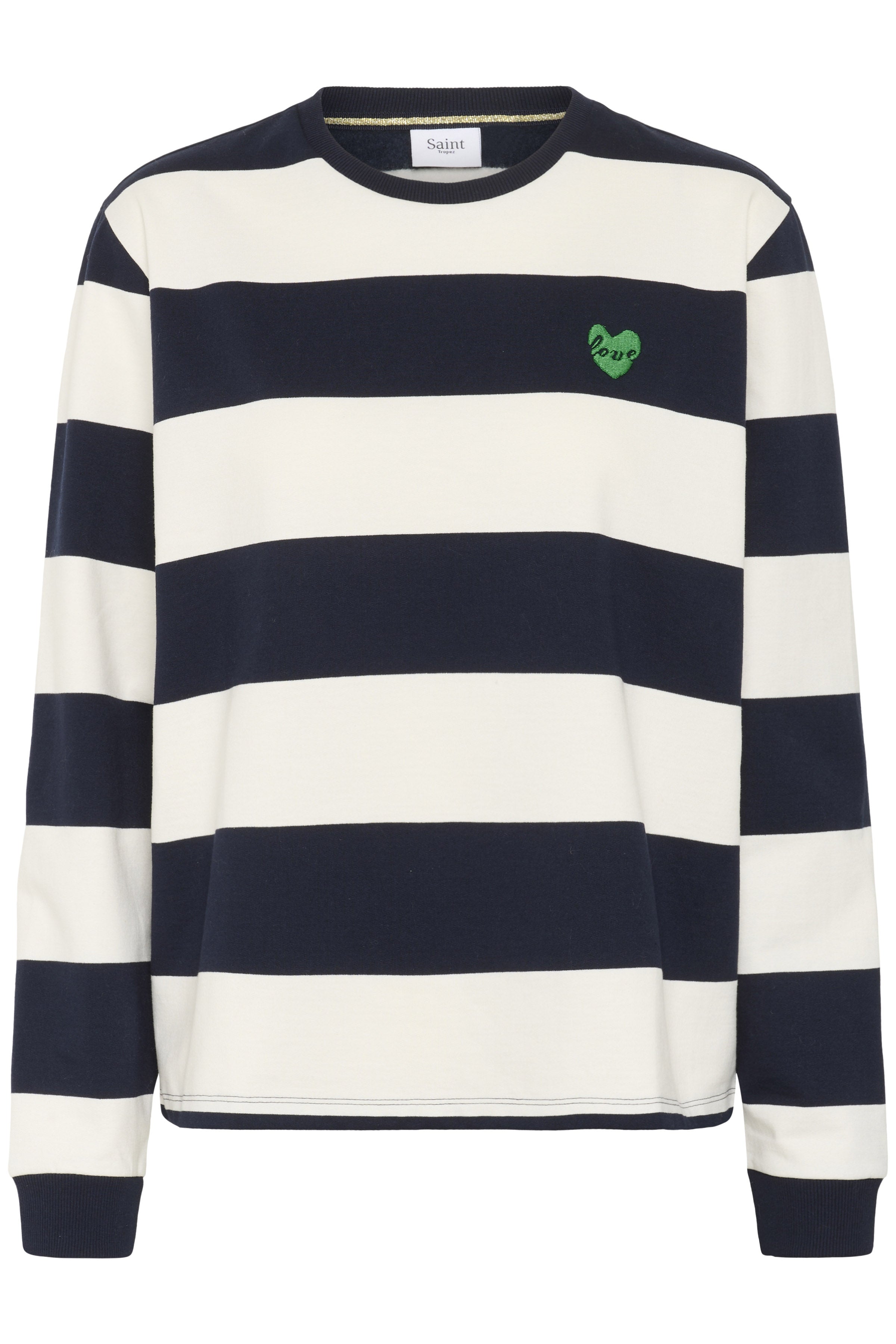 Saint Tropez Majsa Stripe Sweatshirt - Nightsky Ice Block Stripe