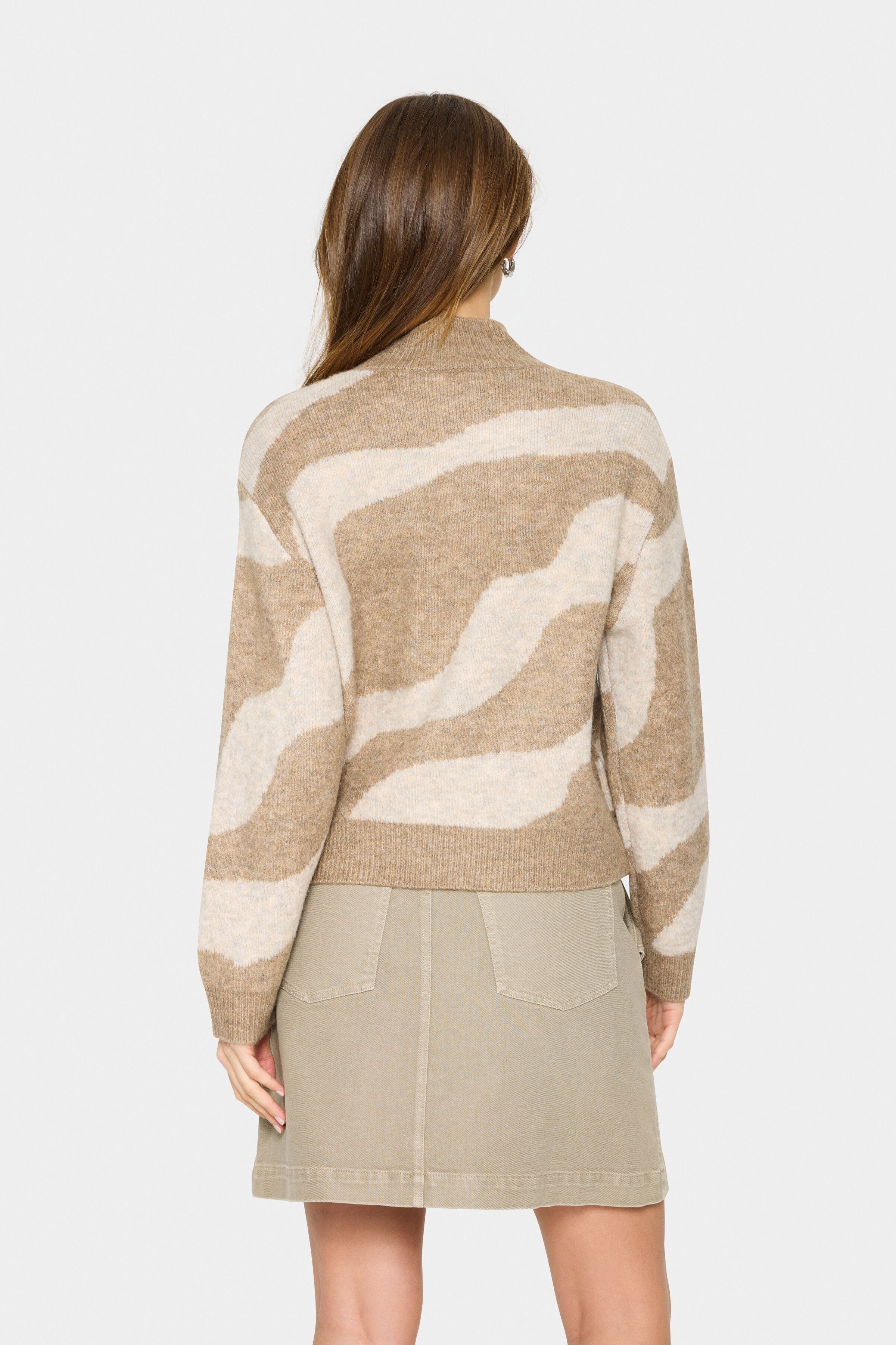 Saint Tropez Mallie Patterned Jumper - Tiger's Eye