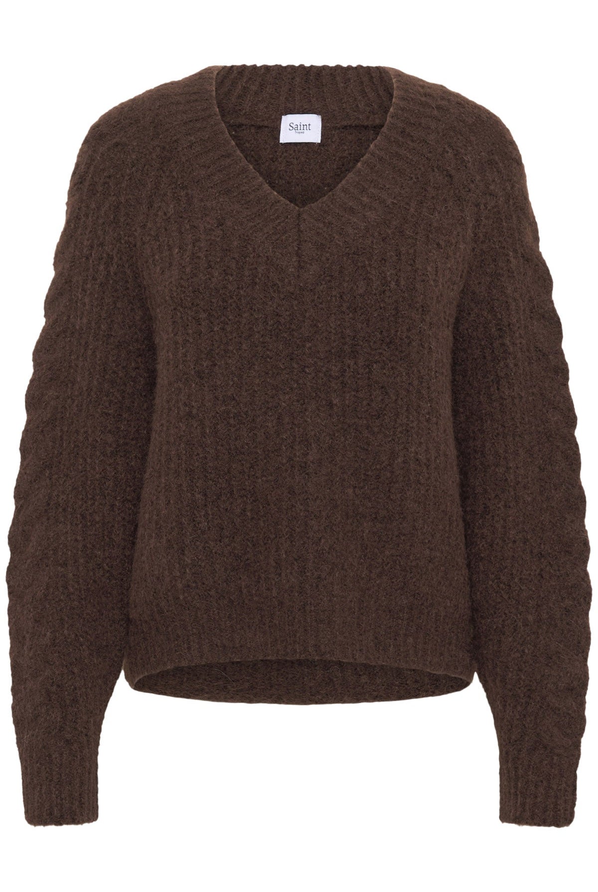 Saint Tropez Manda Cable Detail Jumper - Fondue Fudge Melange