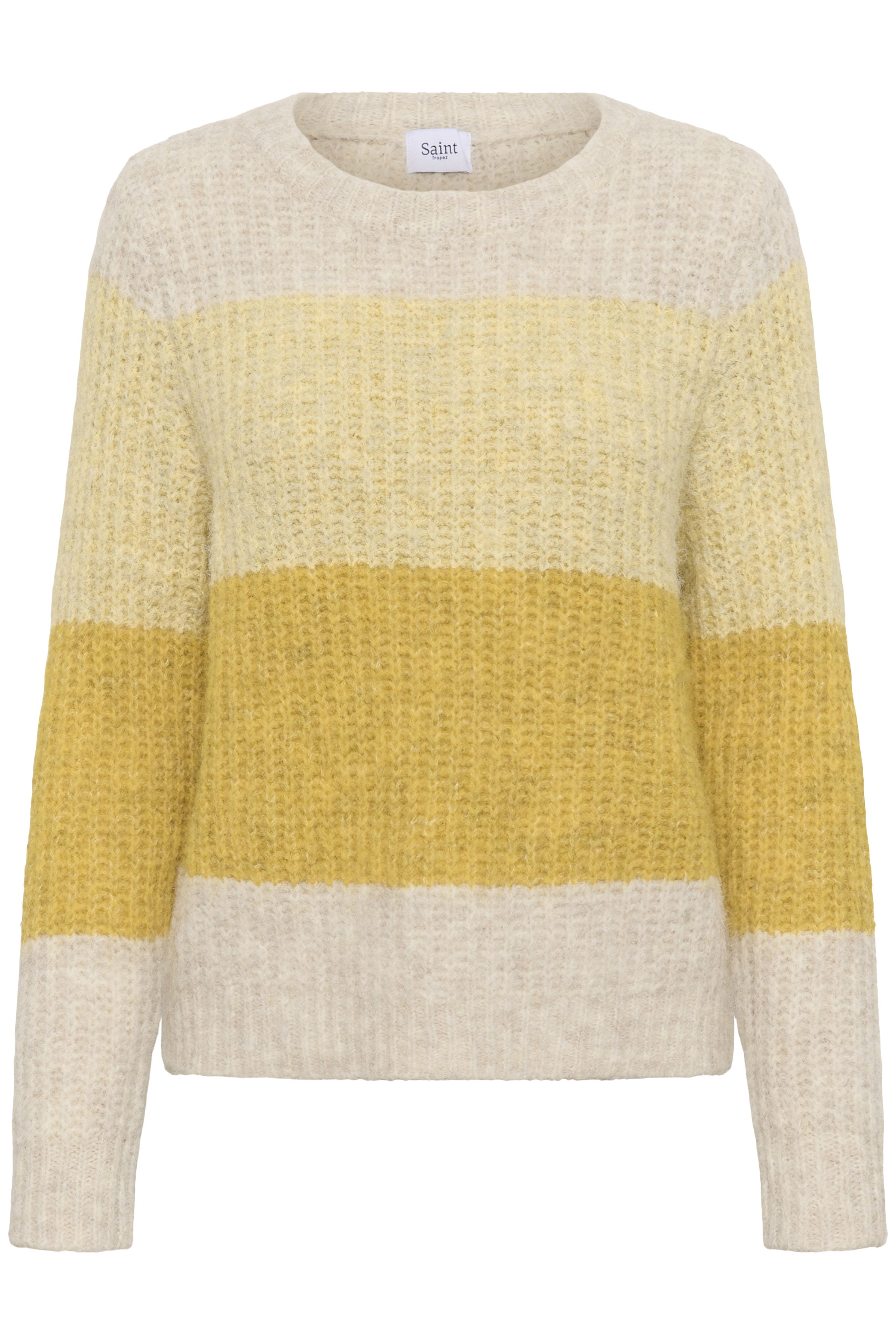 Saint Tropez Mandy Stripe Jumper - Misted Yellow Melange