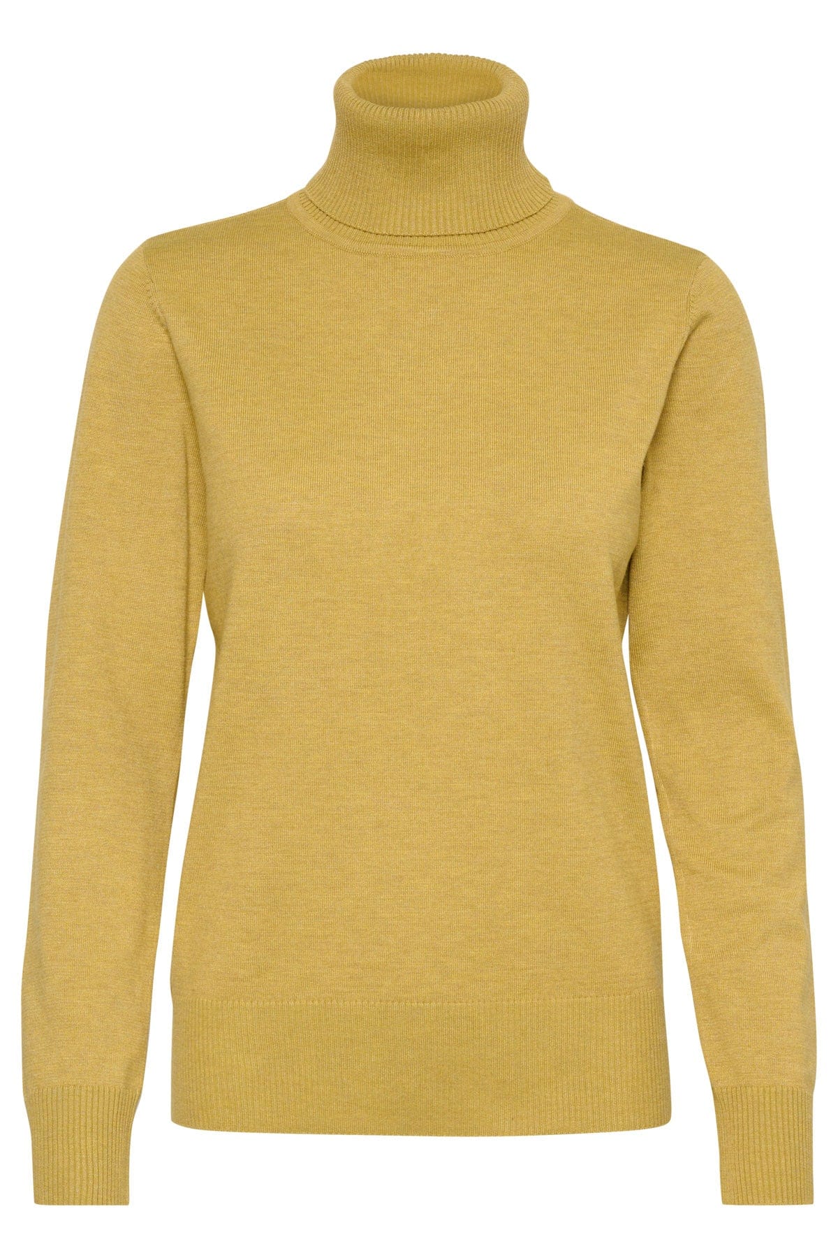 Saint Tropez Mila Knitted Roll Neck Jumper - Burnished Gold Melange