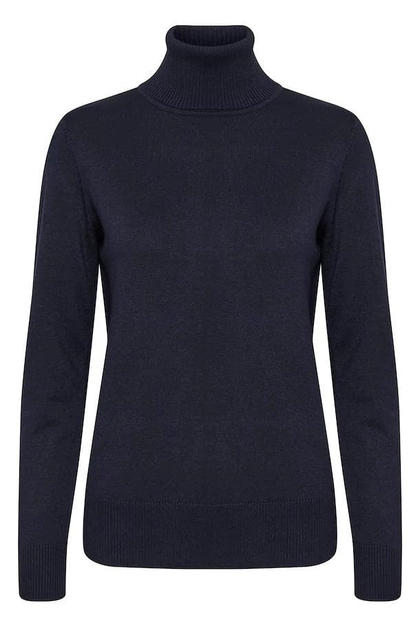 Saint Tropez Mila Knitted Roll Neck Jumper - Night Sky