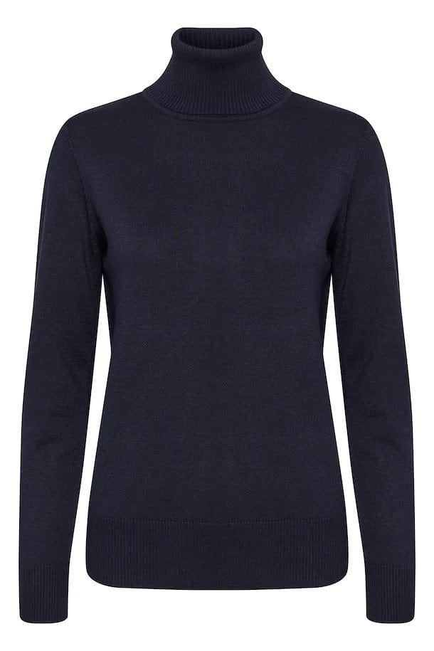 Saint Tropez Mila Knitted Roll Neck Jumper - Night Sky