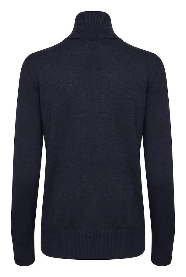 Saint Tropez Mila Knitted Roll Neck Jumper - Night Sky