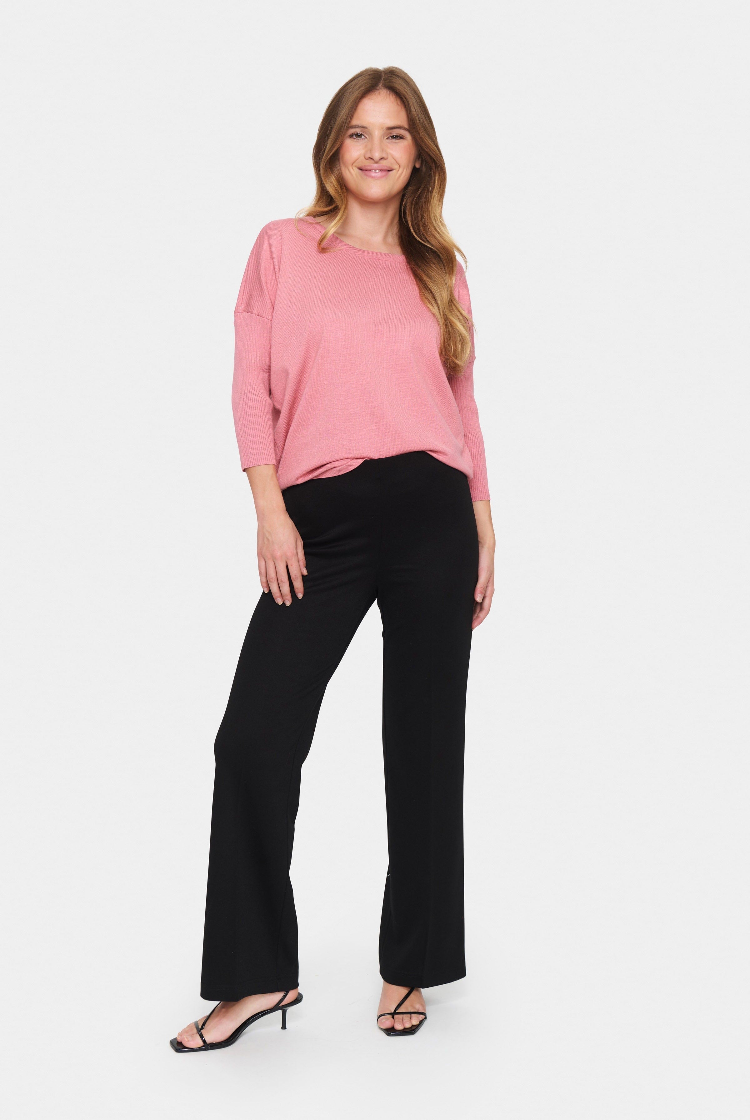 Saint Tropez Mila Round Neck Jumper - Brandied Apricot