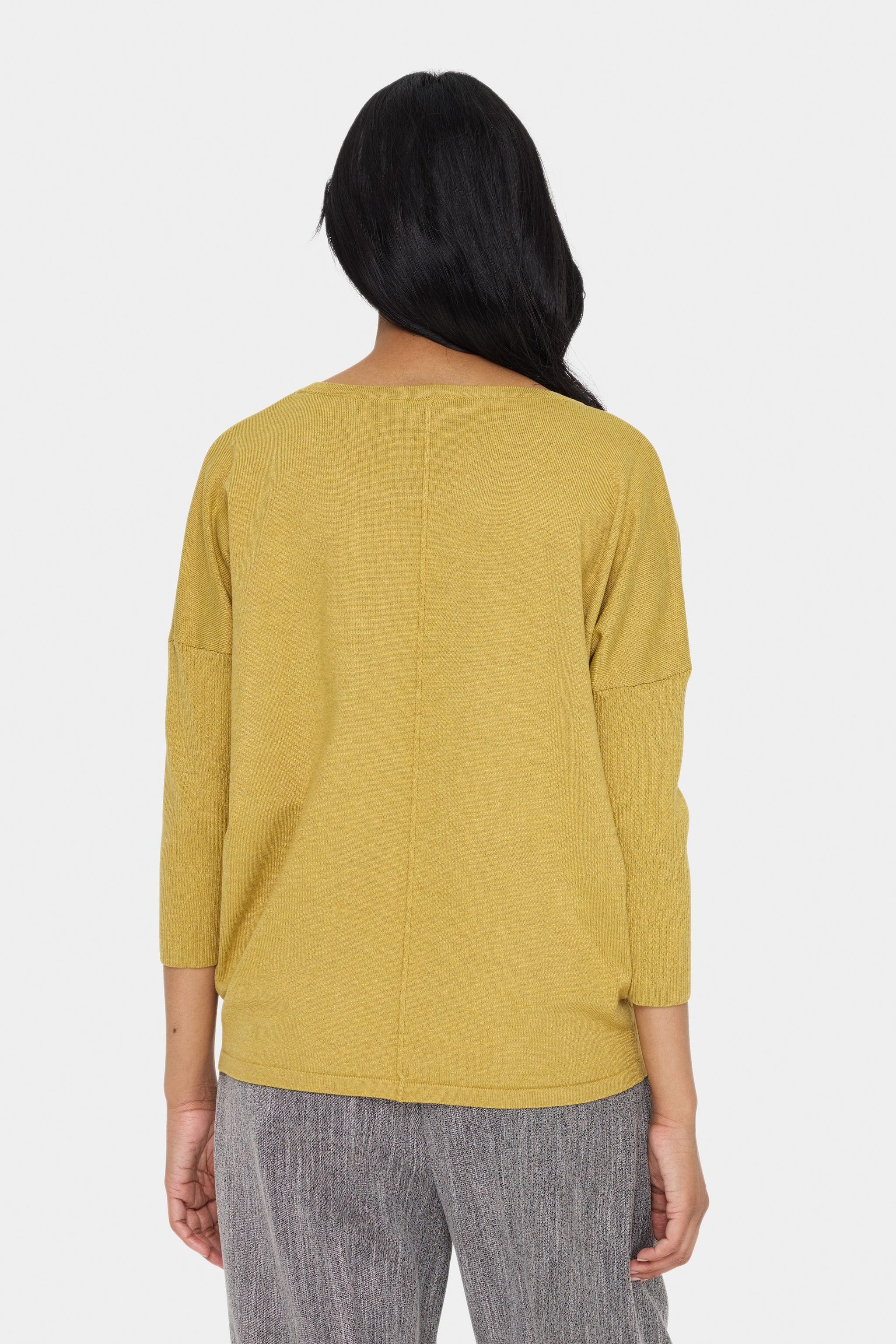 Saint Tropez Mila Round Neck Jumper - Burnished Gold Melange