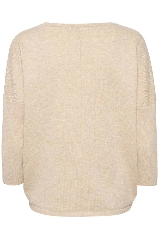 Saint Tropez Mila Round Neck Jumper - Jojoba Melange