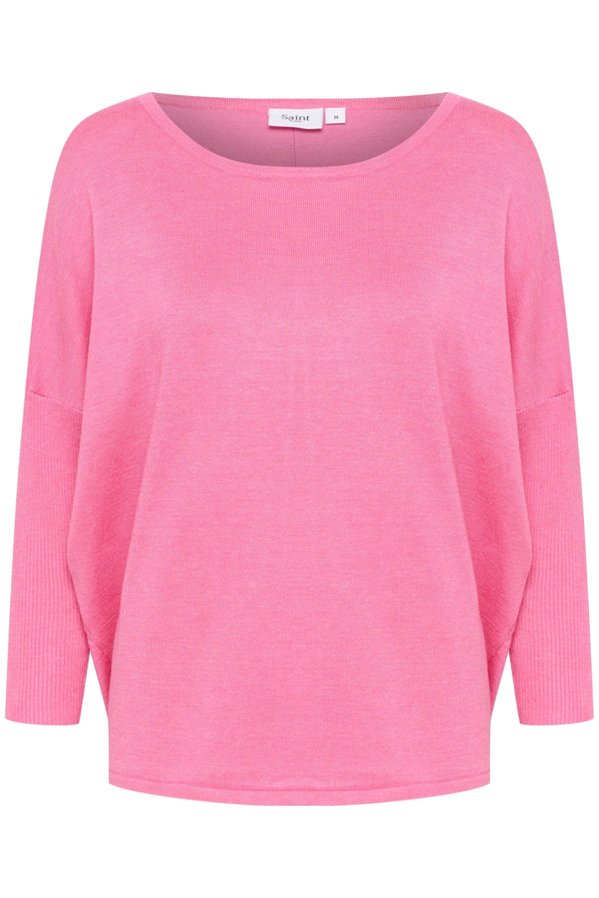 Saint Tropez Mila Round Neck Jumper - Pink Cosmos Melange