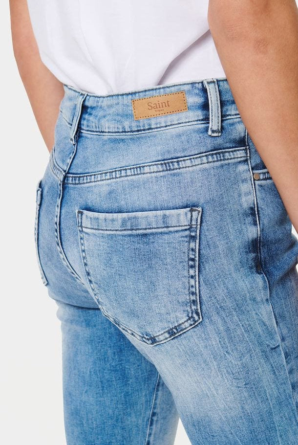Saint Tropez Molly Slim Jeans - Light Blue Denim