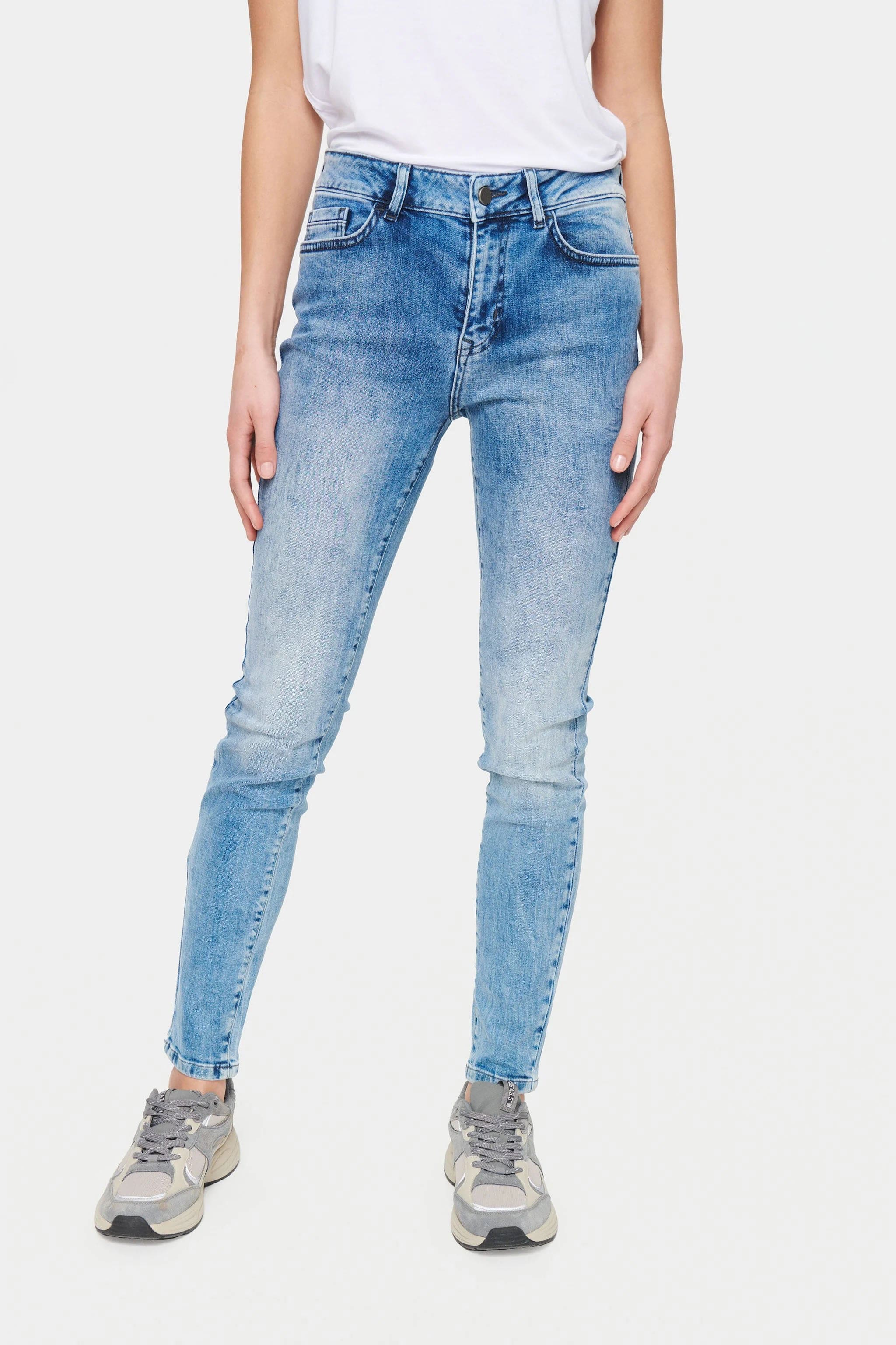 Saint Tropez Molly Slim Jeans - Light Blue Denim
