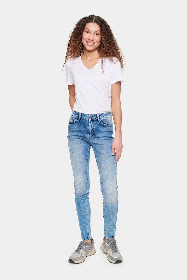 Saint Tropez Molly Slim Jeans - Light Blue Denim